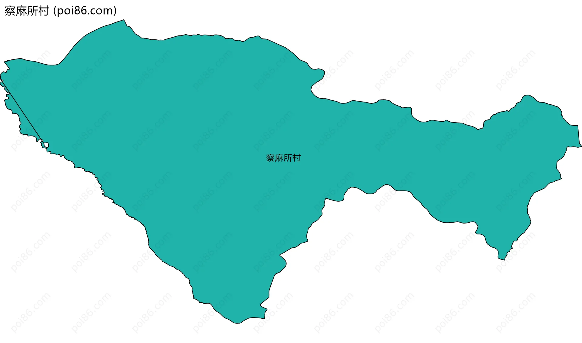 察麻所村边界地图