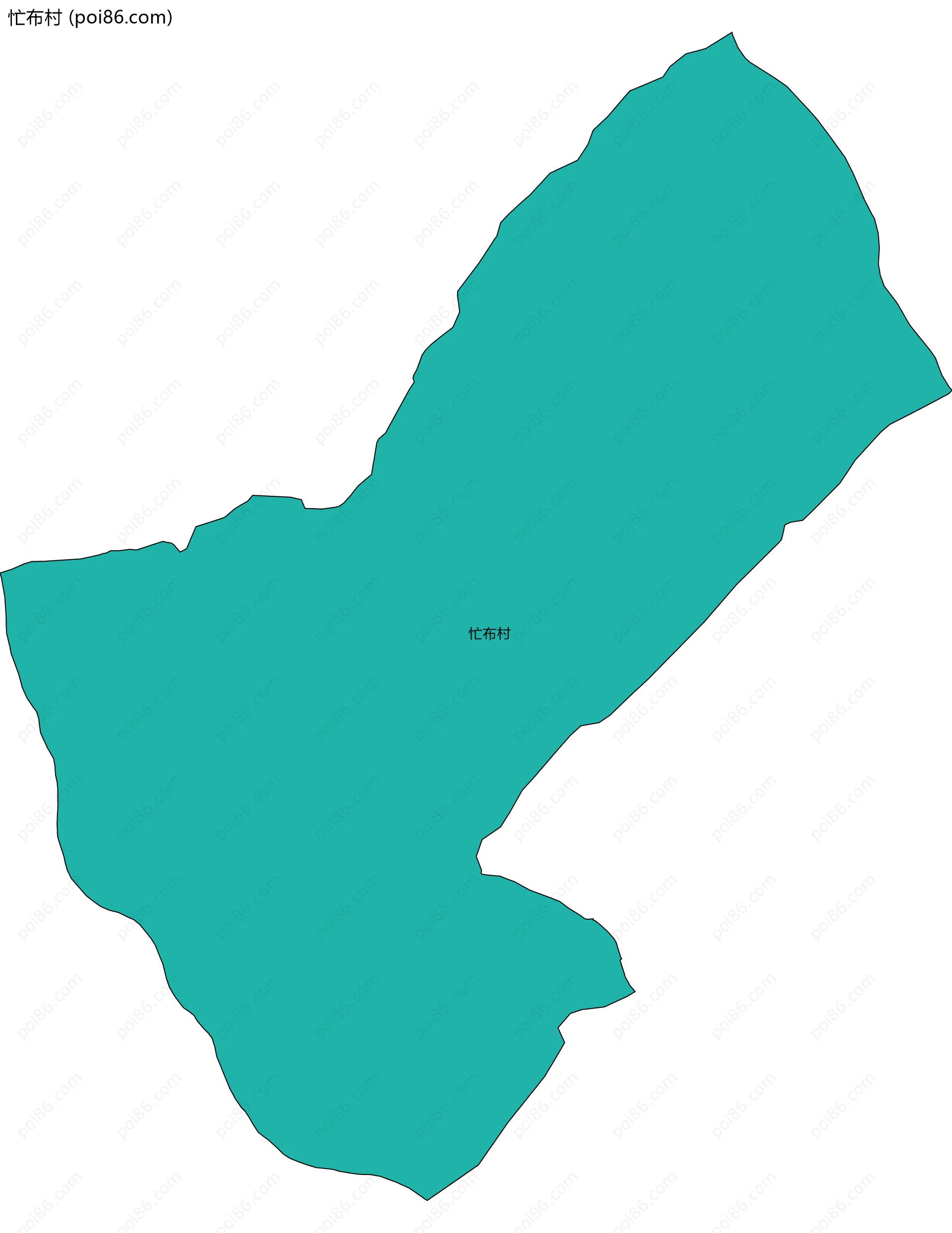 忙布村边界地图