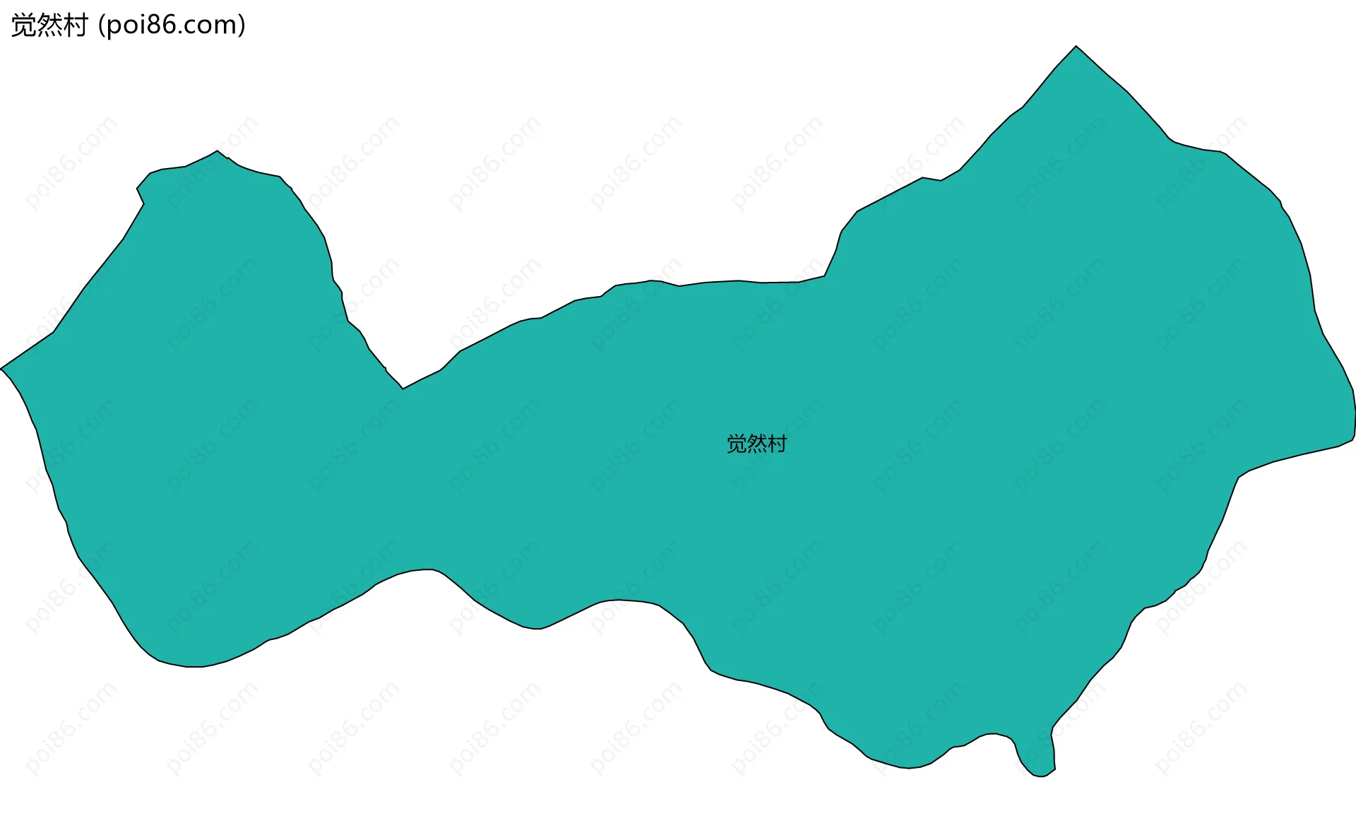 觉然村边界地图