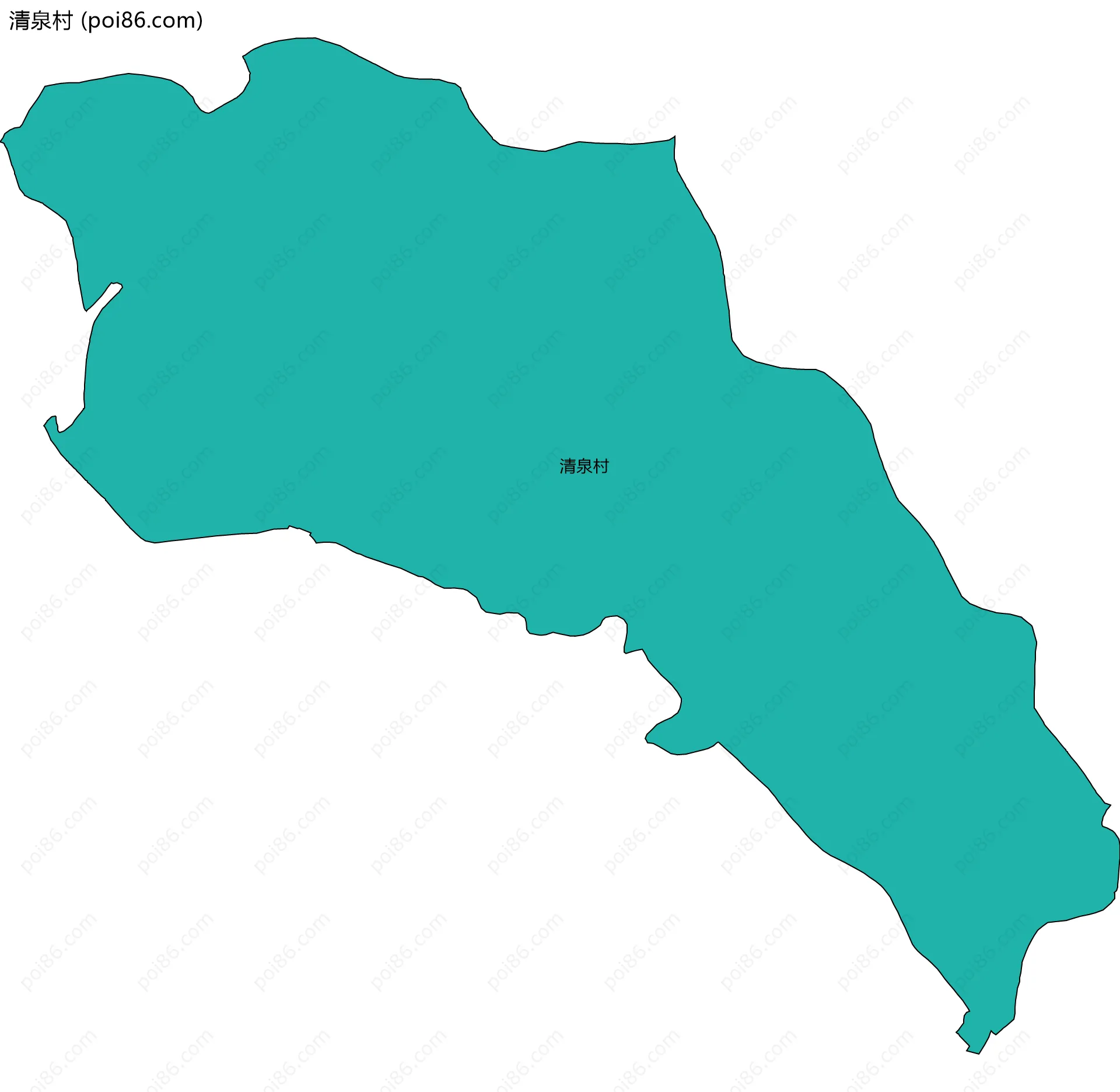 清泉村边界地图