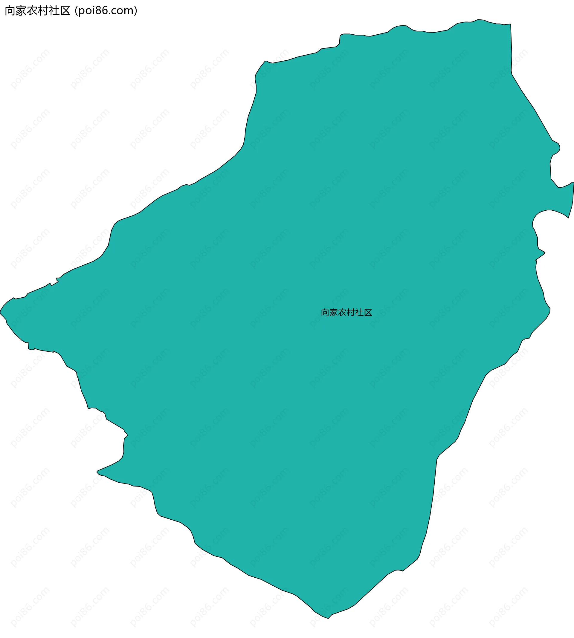 向家农村社区边界地图