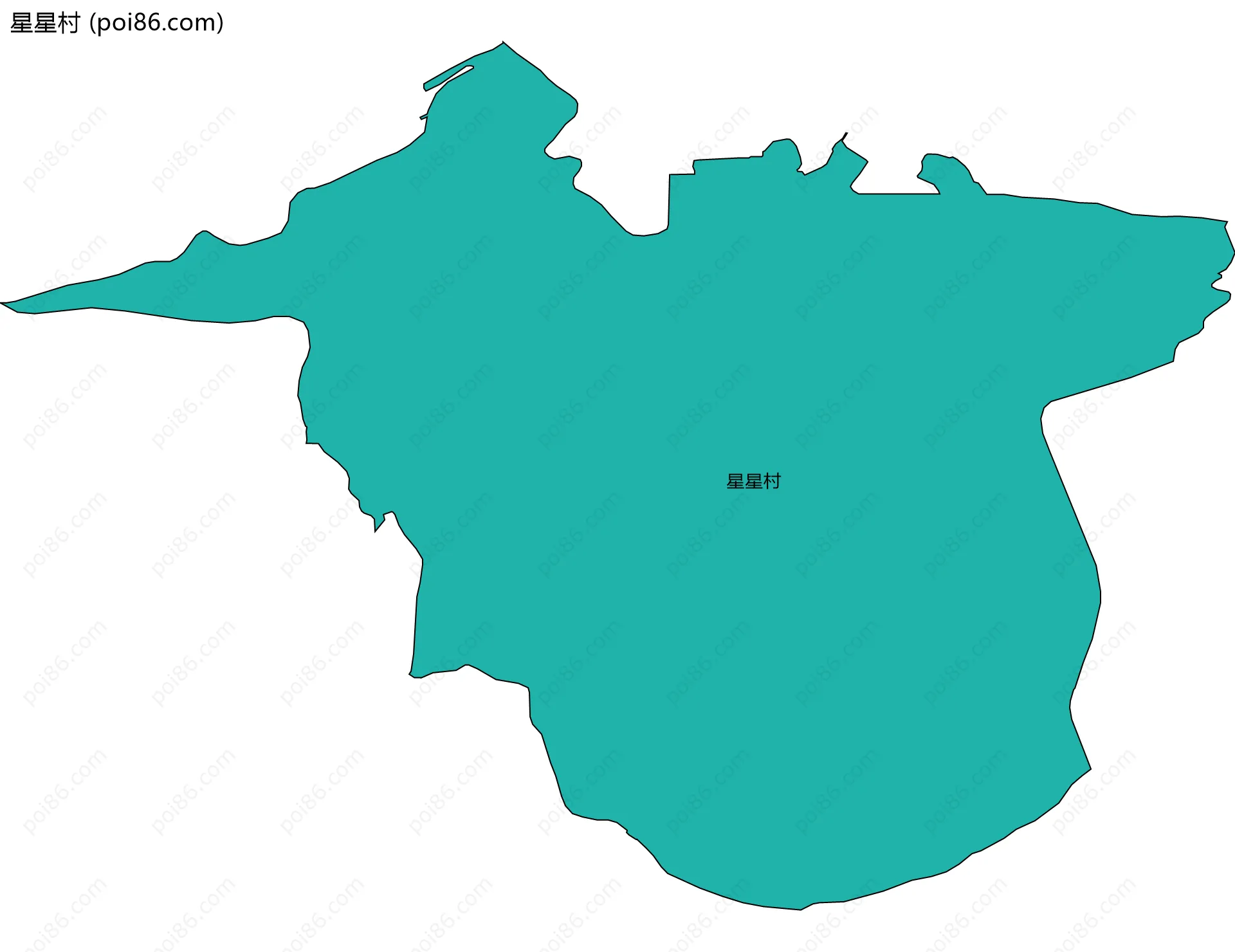 星星村边界地图