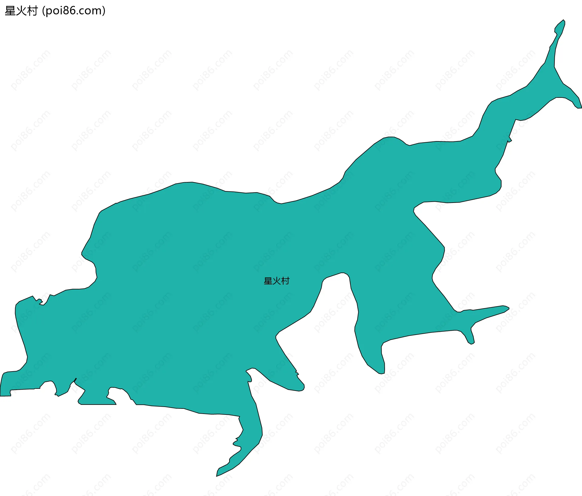 星火村边界地图