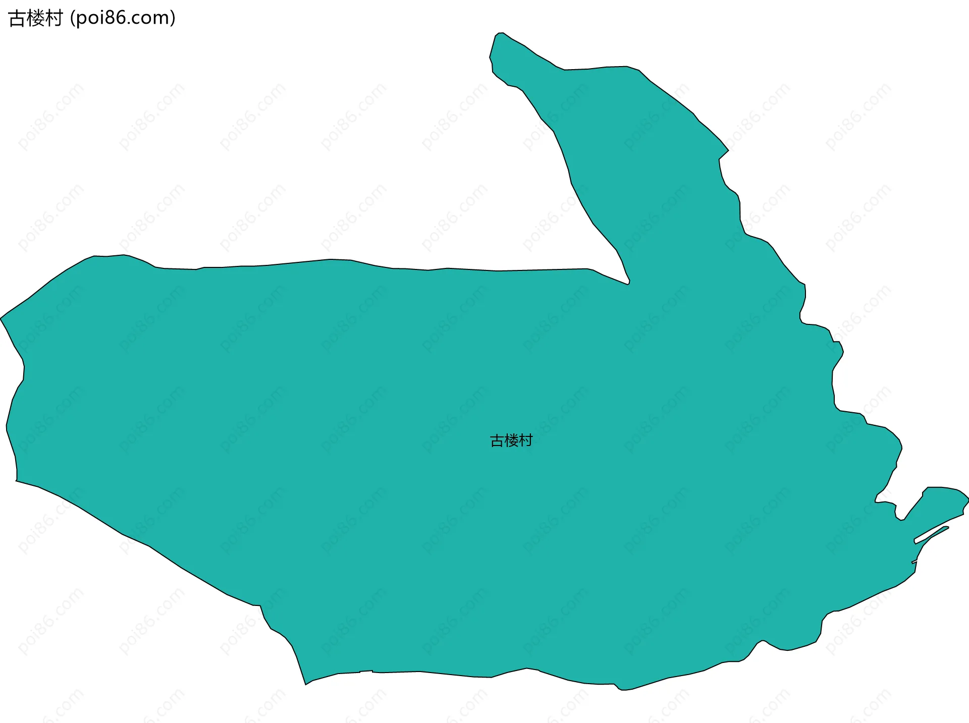 古楼村边界地图