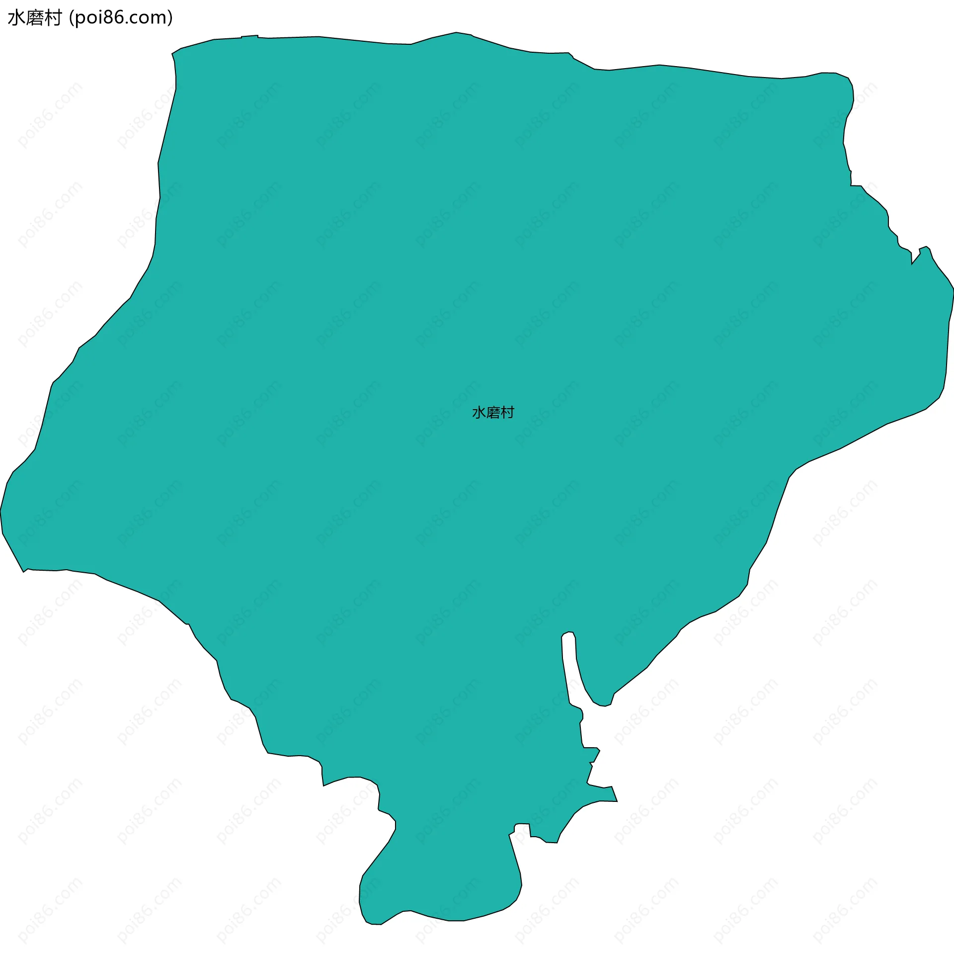 水磨村边界地图
