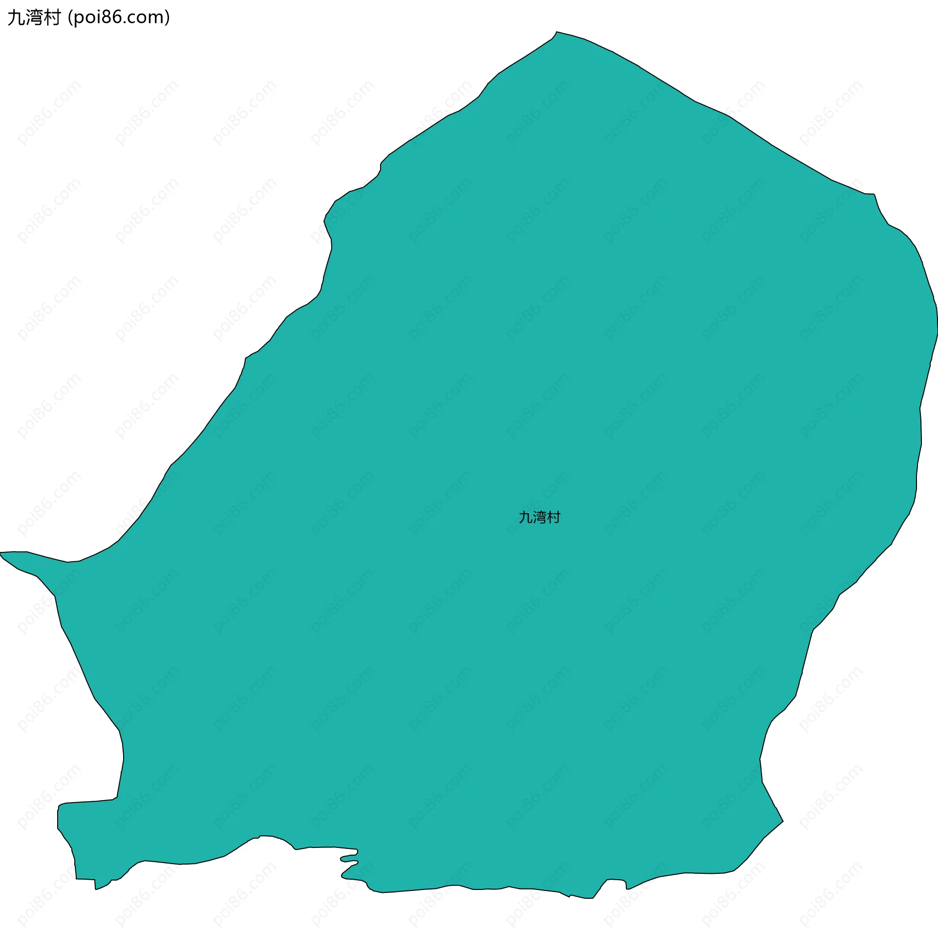 九湾村边界地图