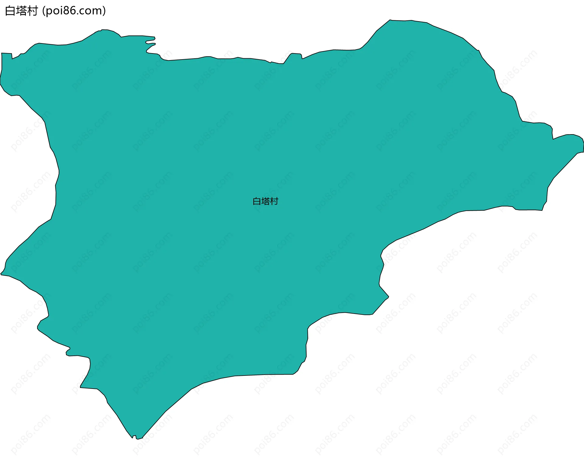 白塔村边界地图