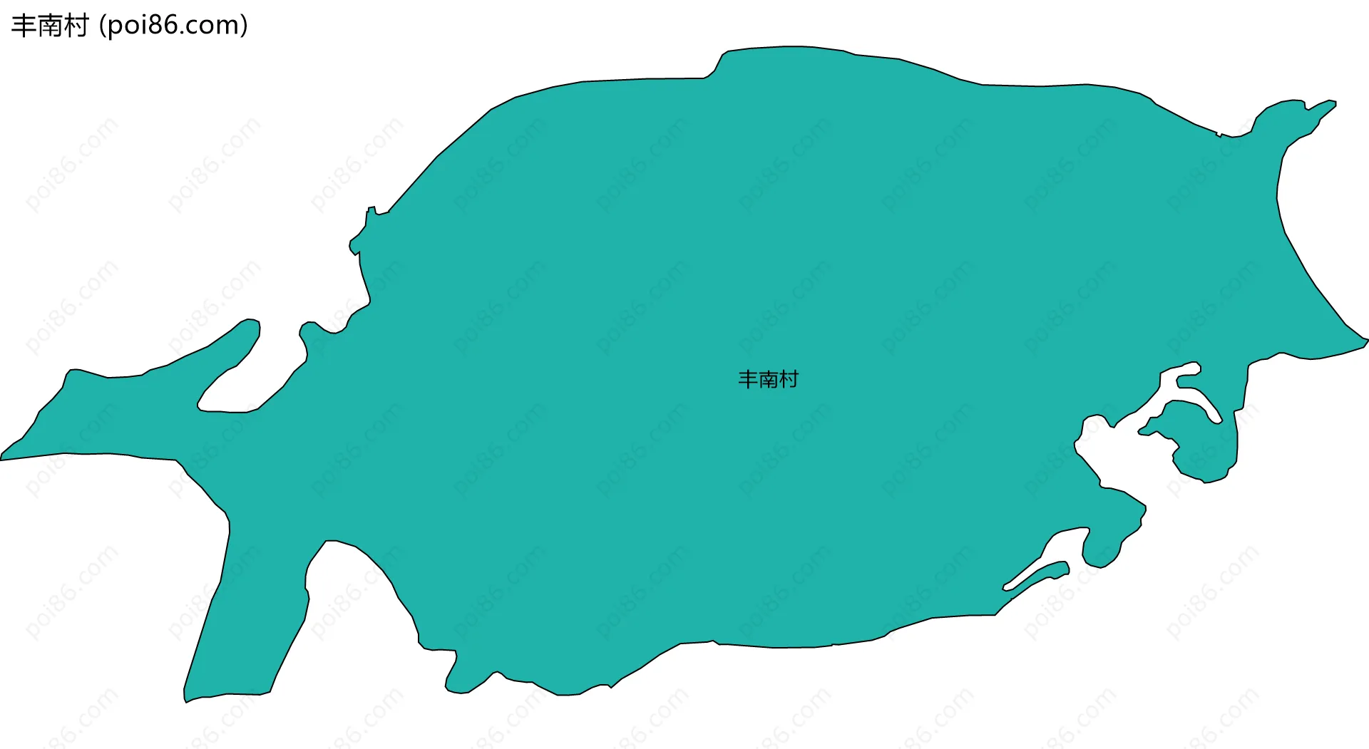 丰南村边界地图