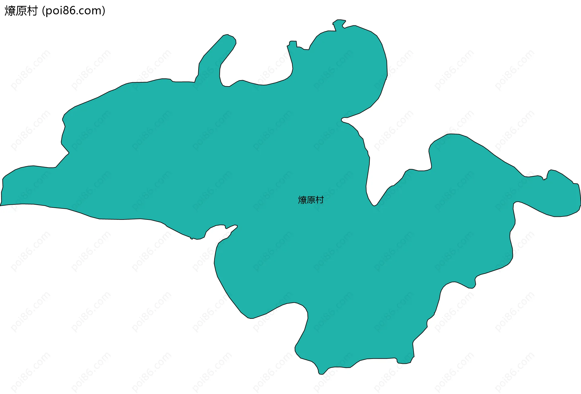 燎原村边界地图