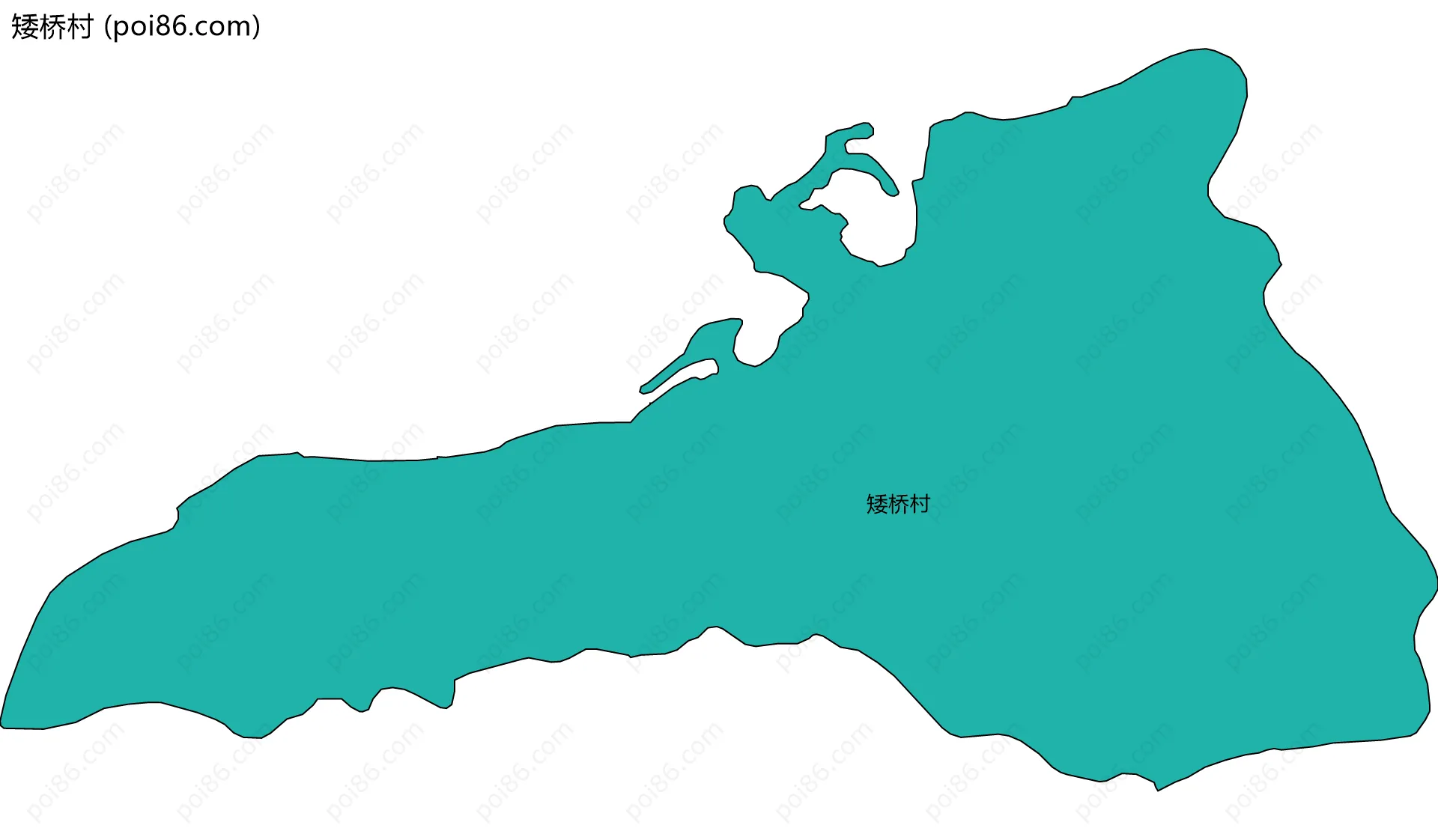 矮桥村边界地图