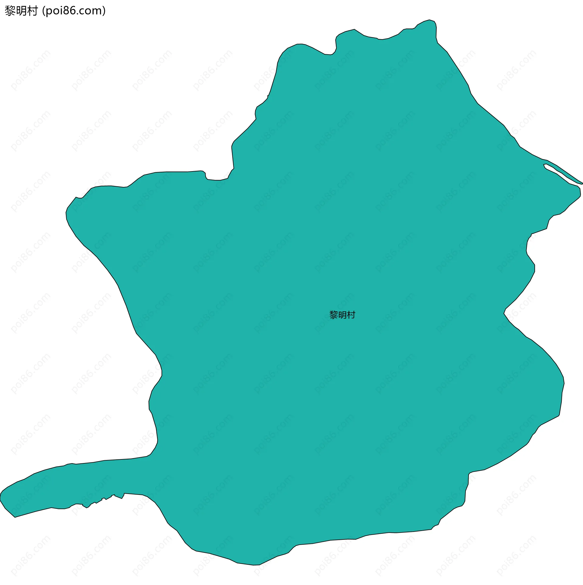 黎明村边界地图