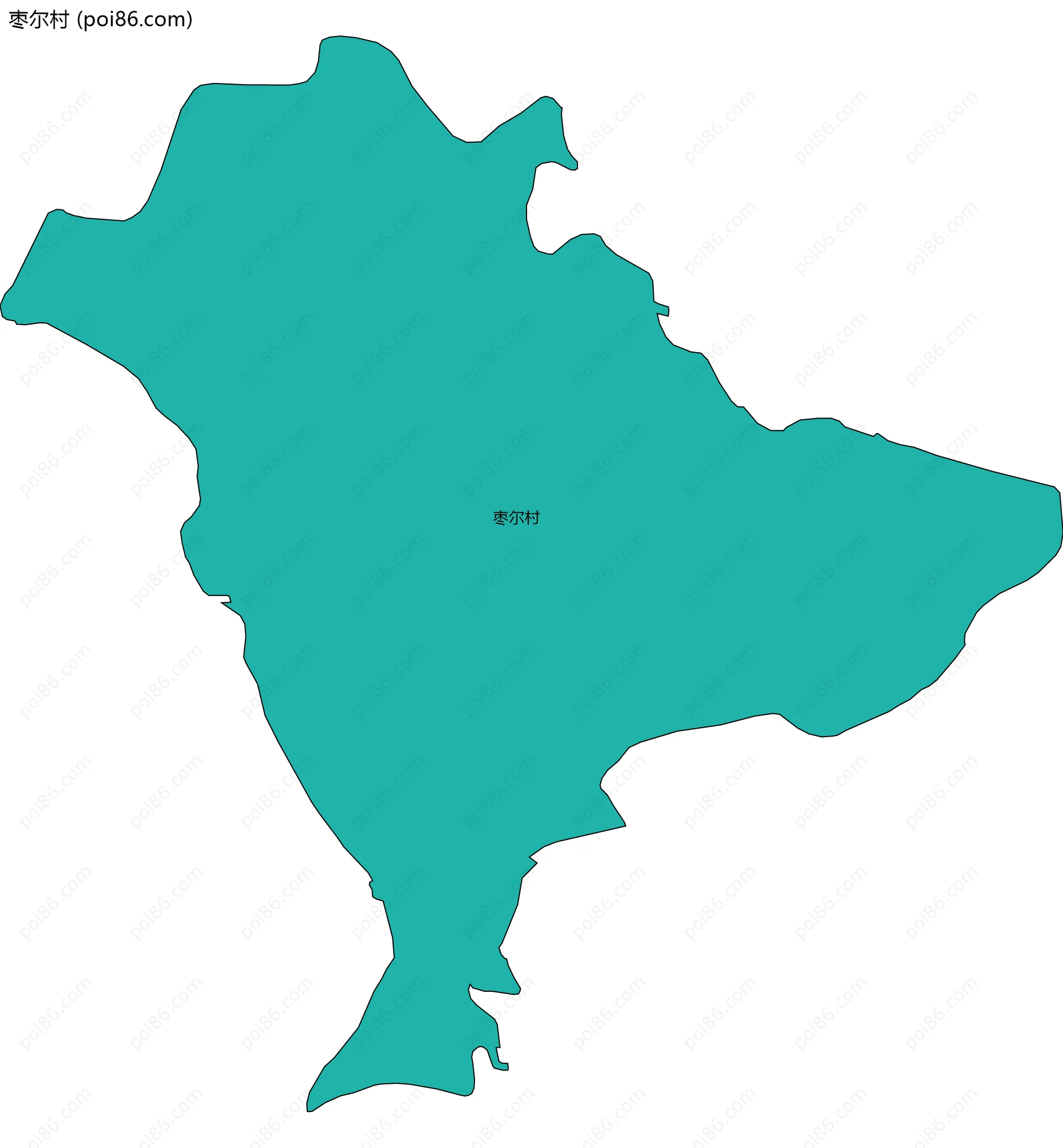 枣尔村边界地图