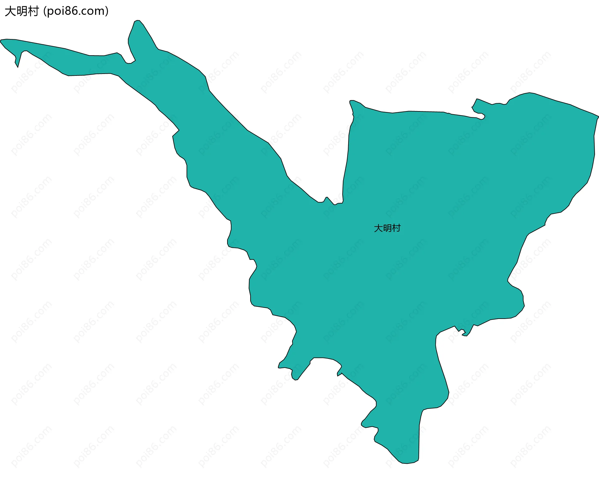 大明村边界地图