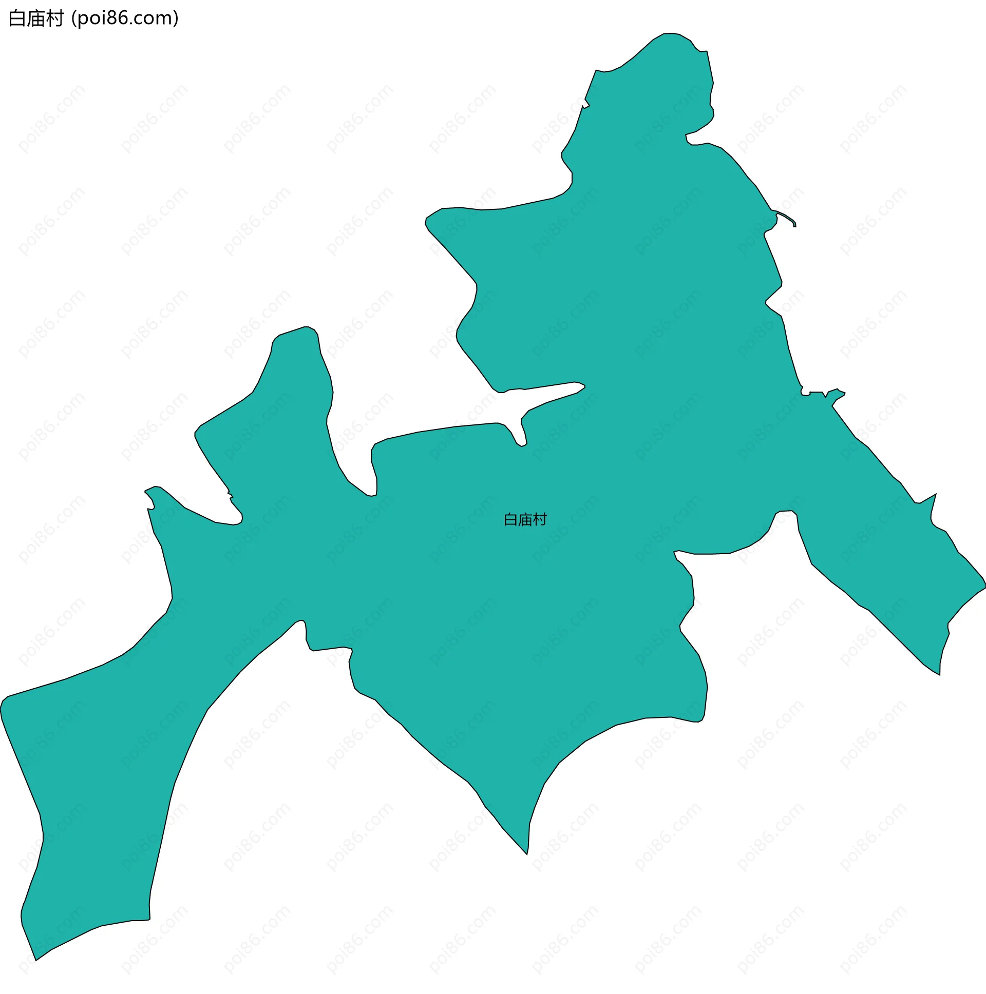 白庙村边界地图