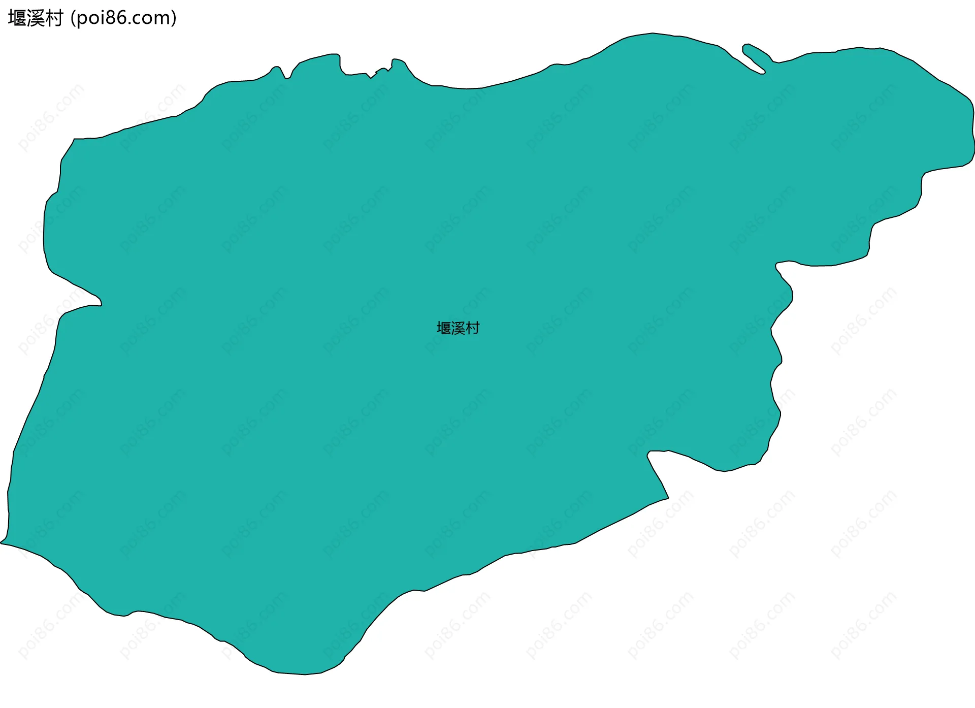 堰溪村边界地图