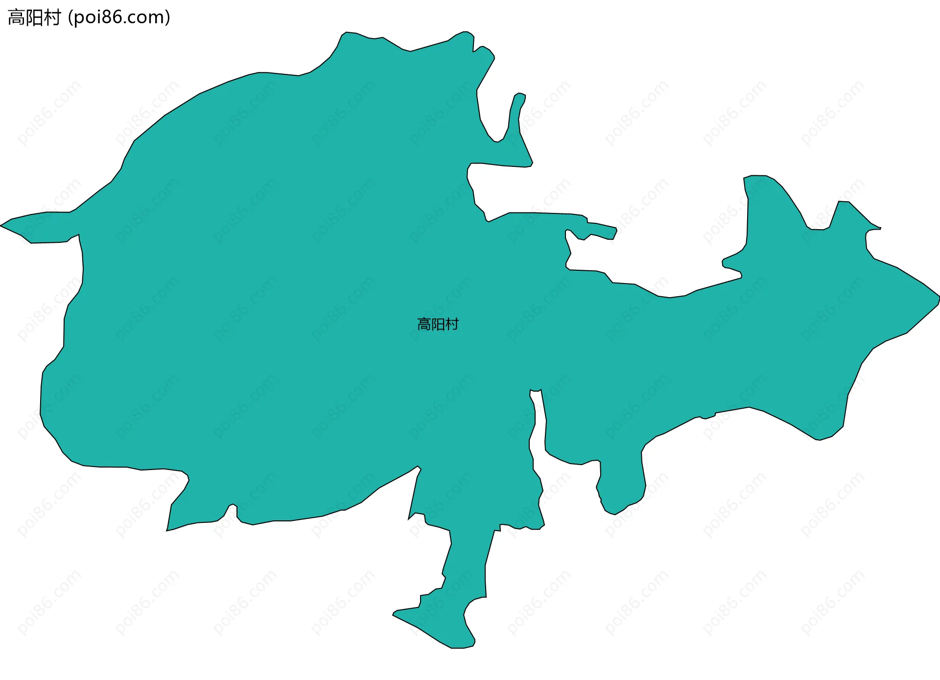 高阳村边界地图
