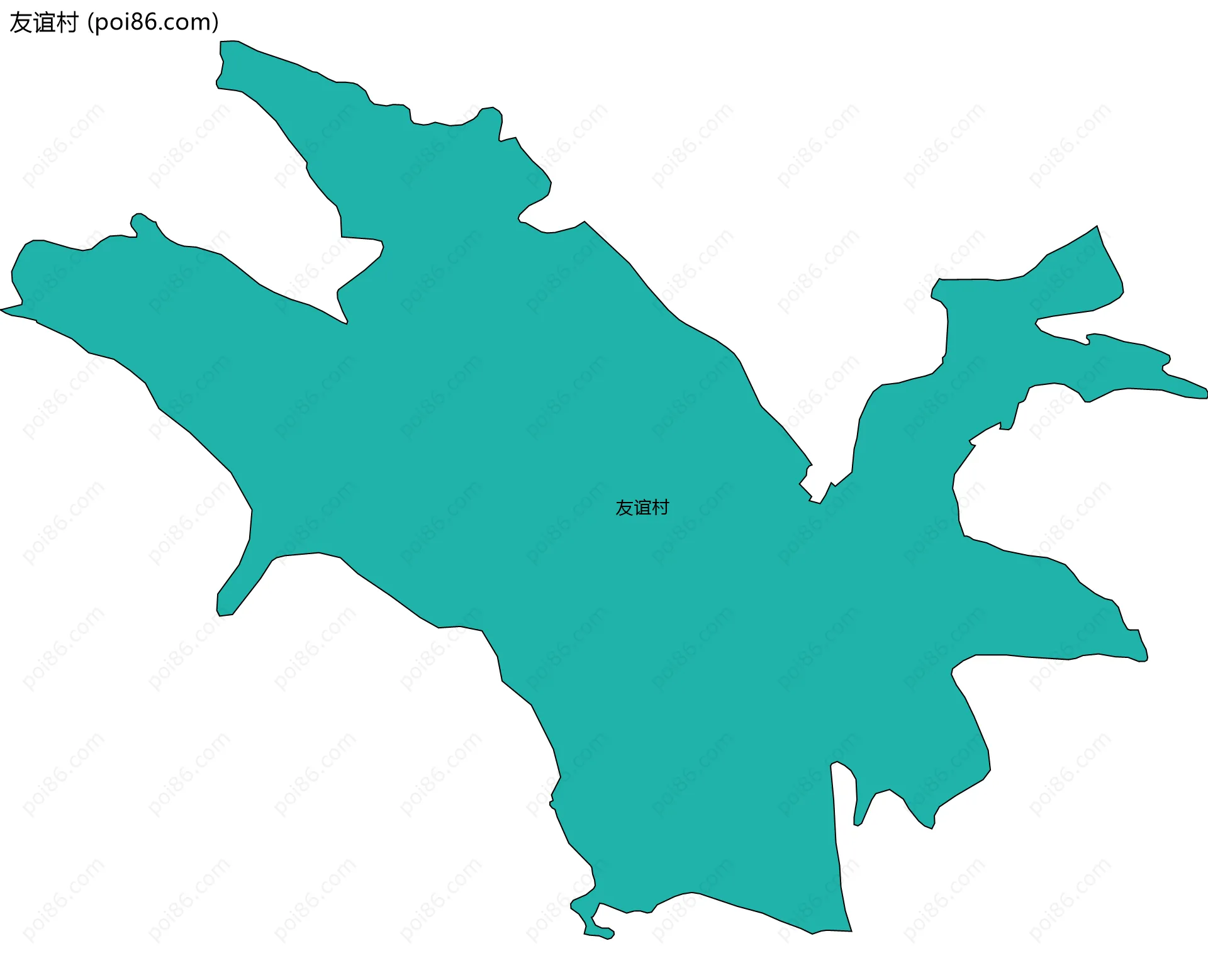 友谊村边界地图