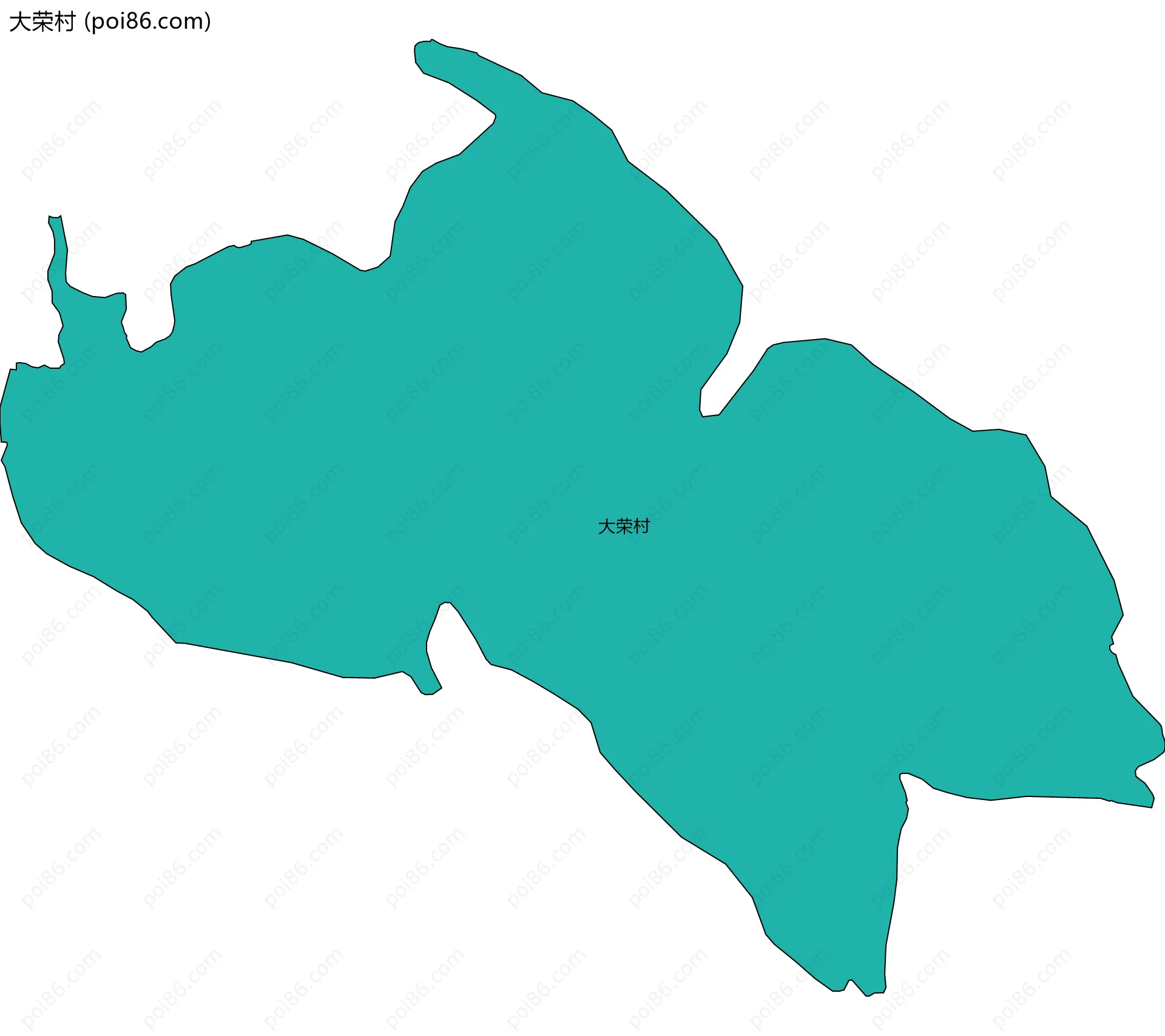 大荣村边界地图