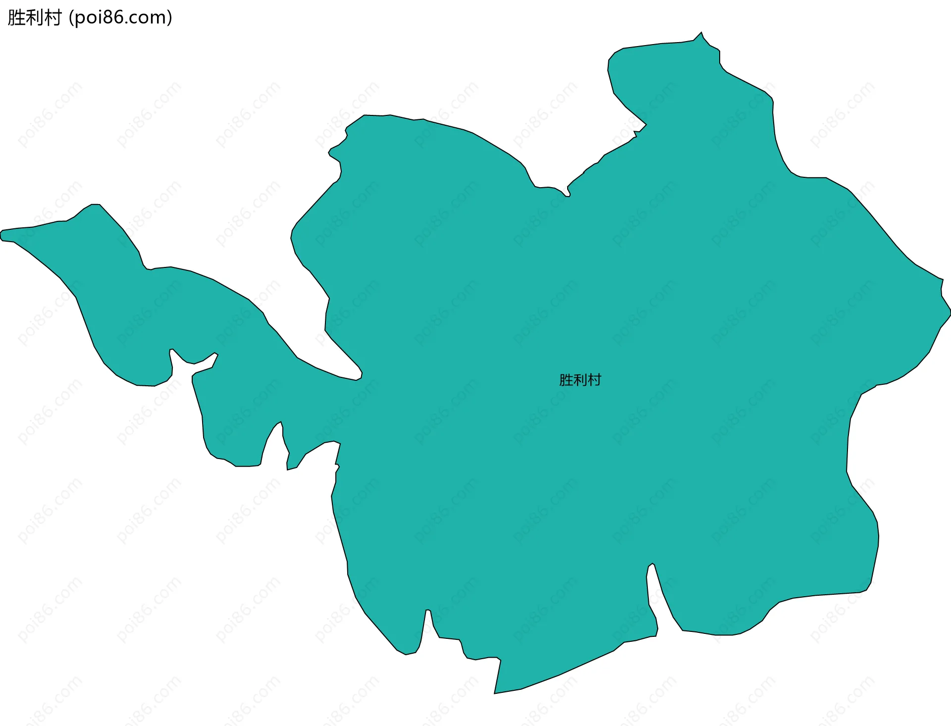 胜利村边界地图