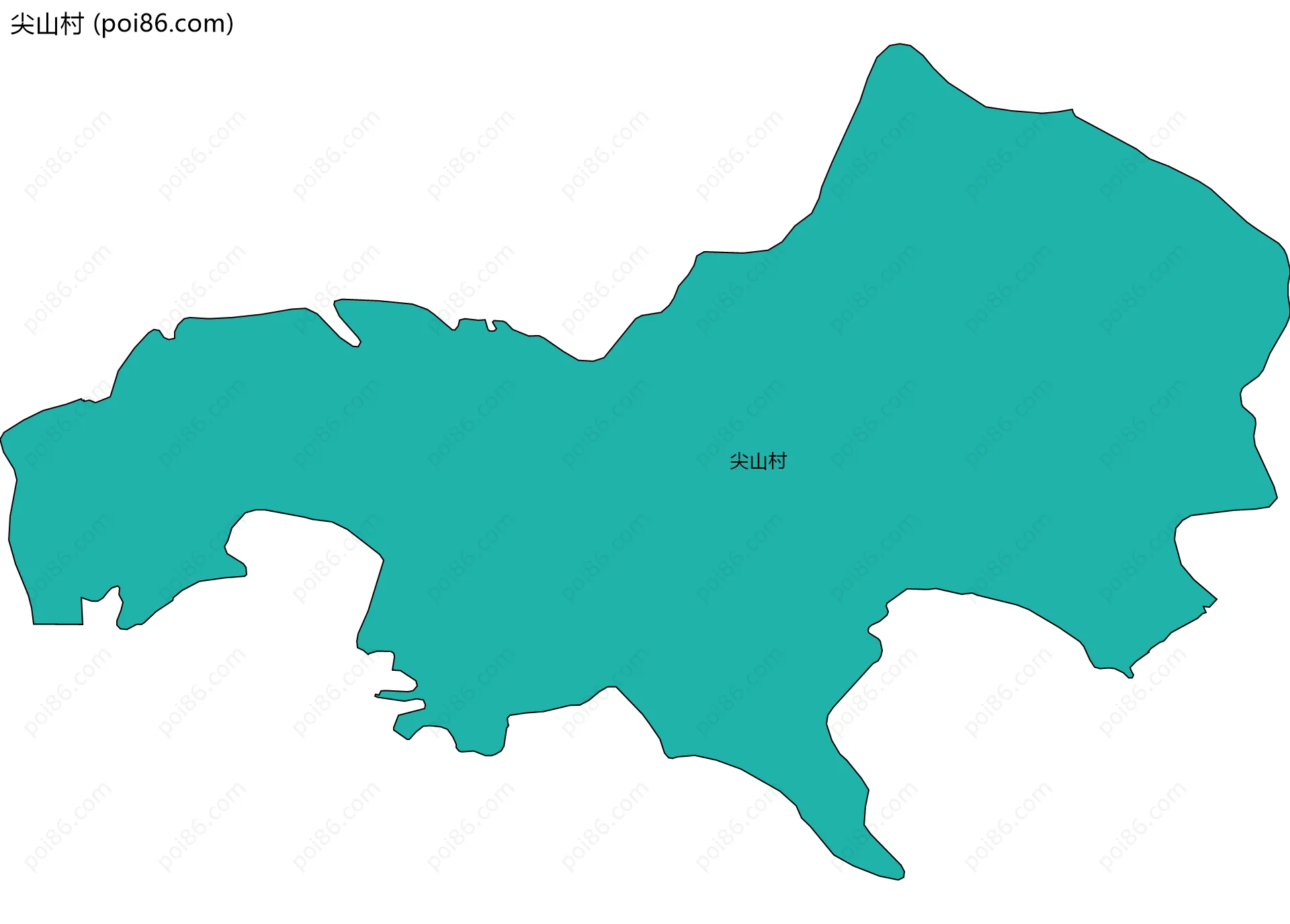 尖山村边界地图