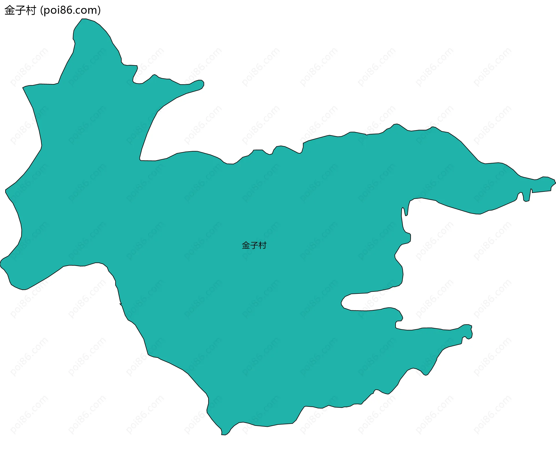 金子村边界地图