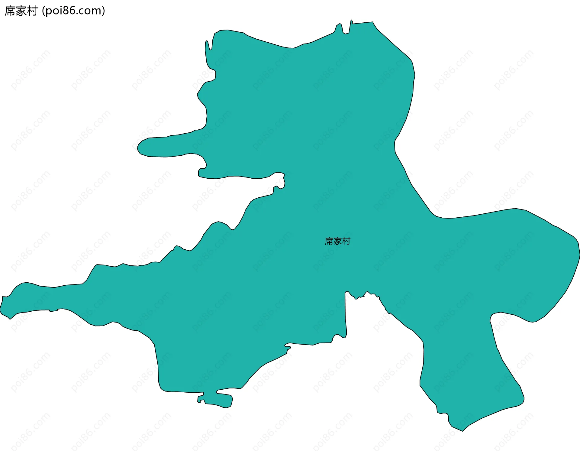 席家村边界地图