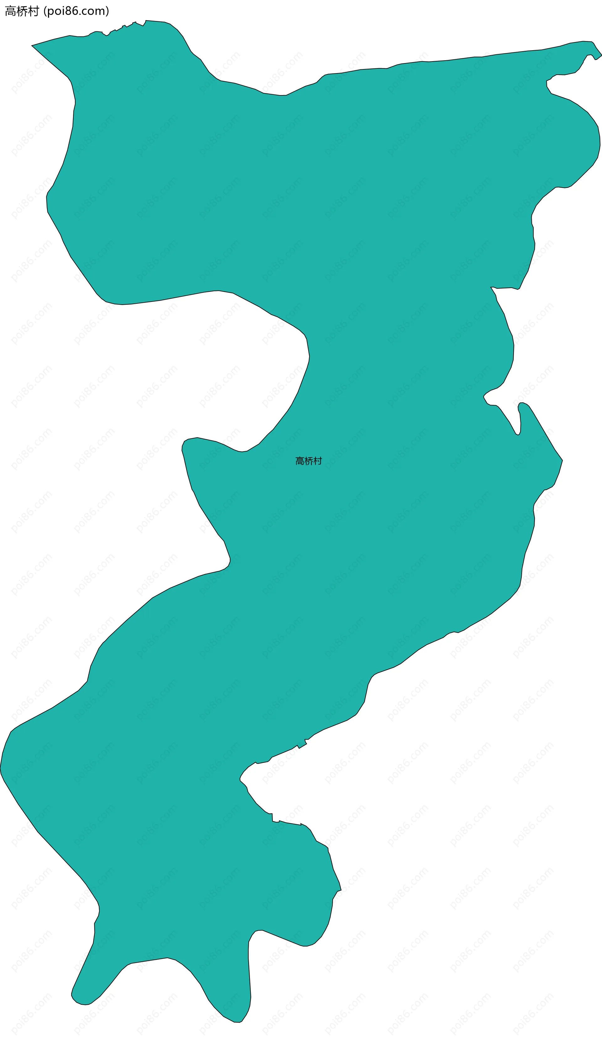 高桥村边界地图