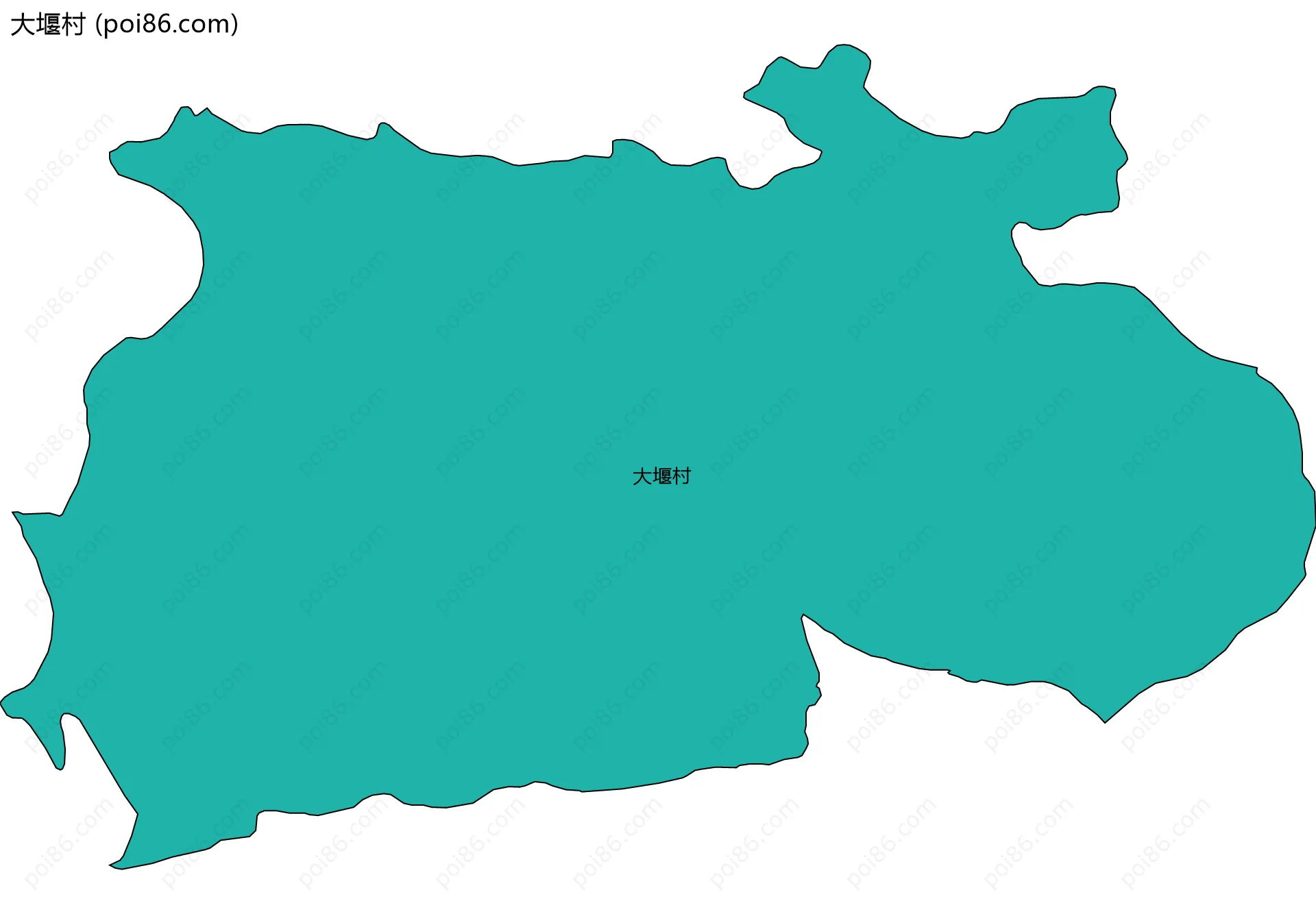 大堰村边界地图
