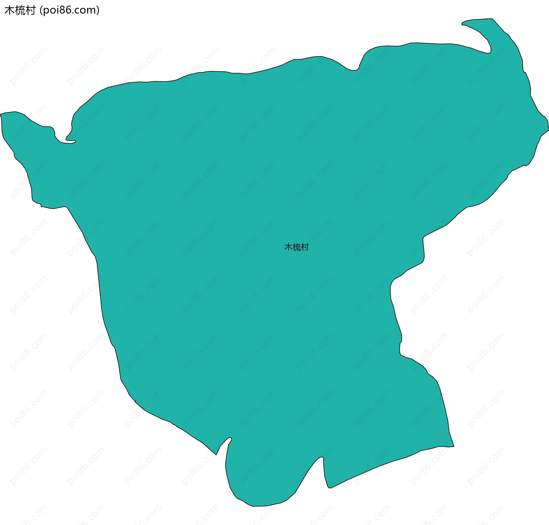 木梳村边界地图