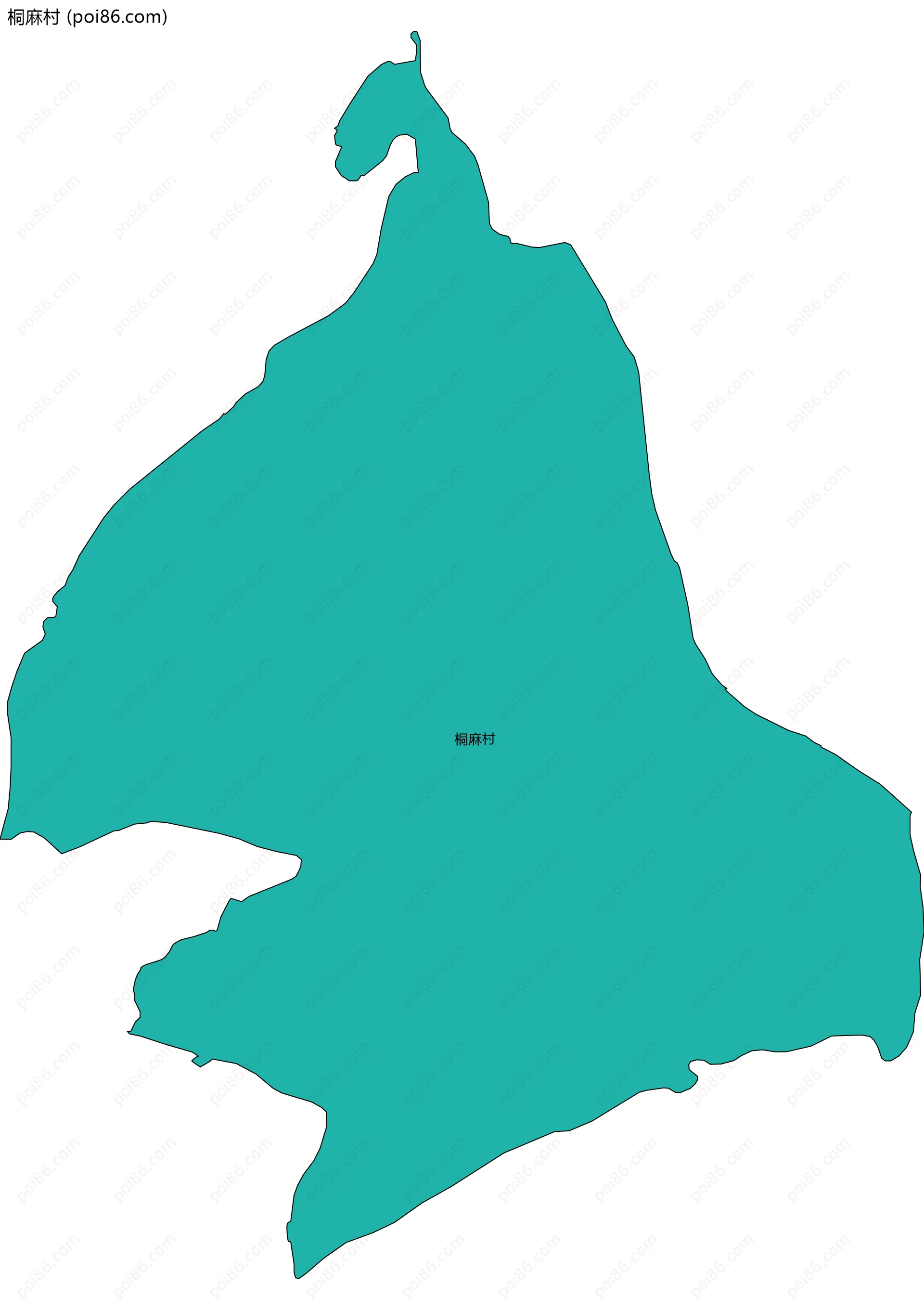 桐麻村边界地图