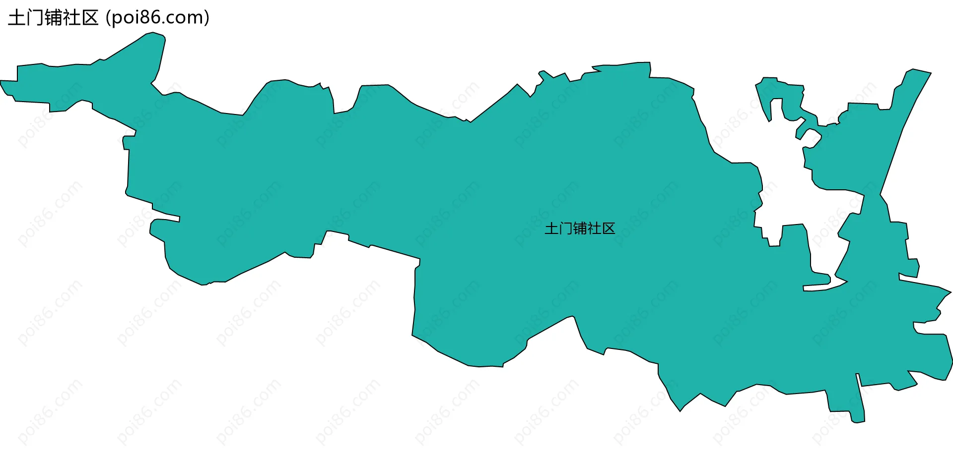 土门铺社区边界地图