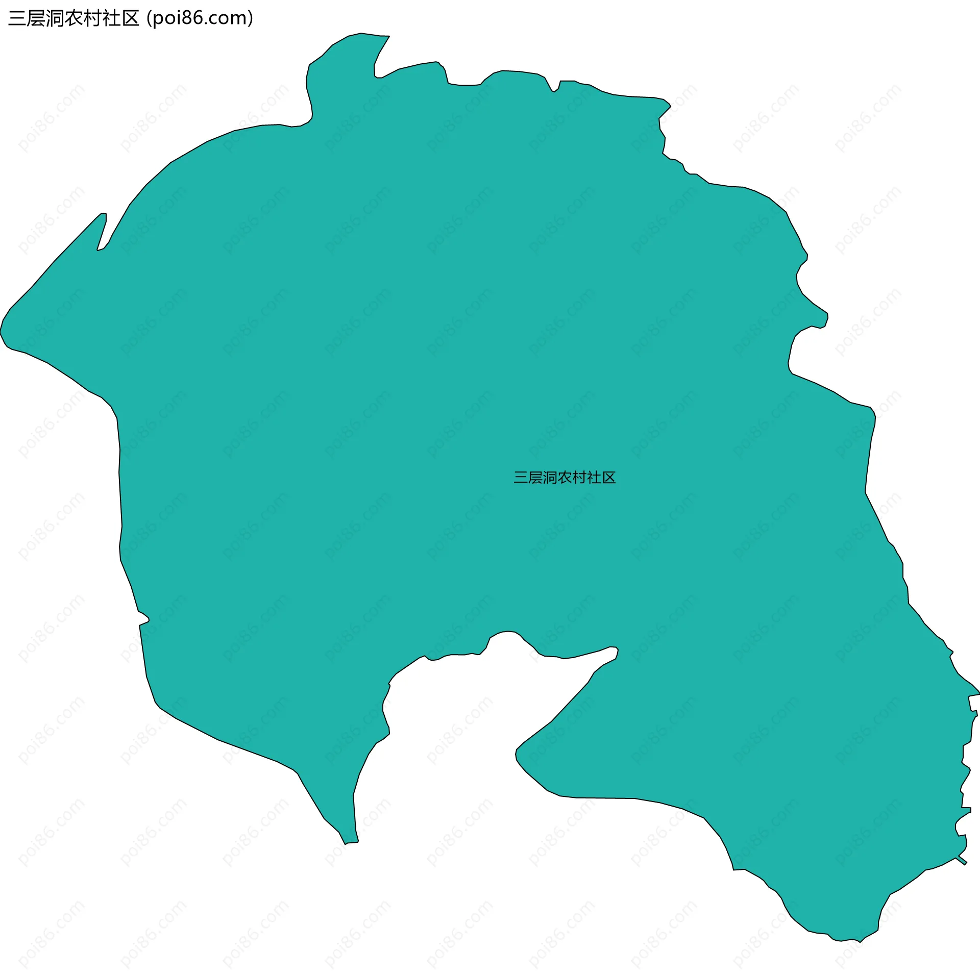 三层洞农村社区边界地图