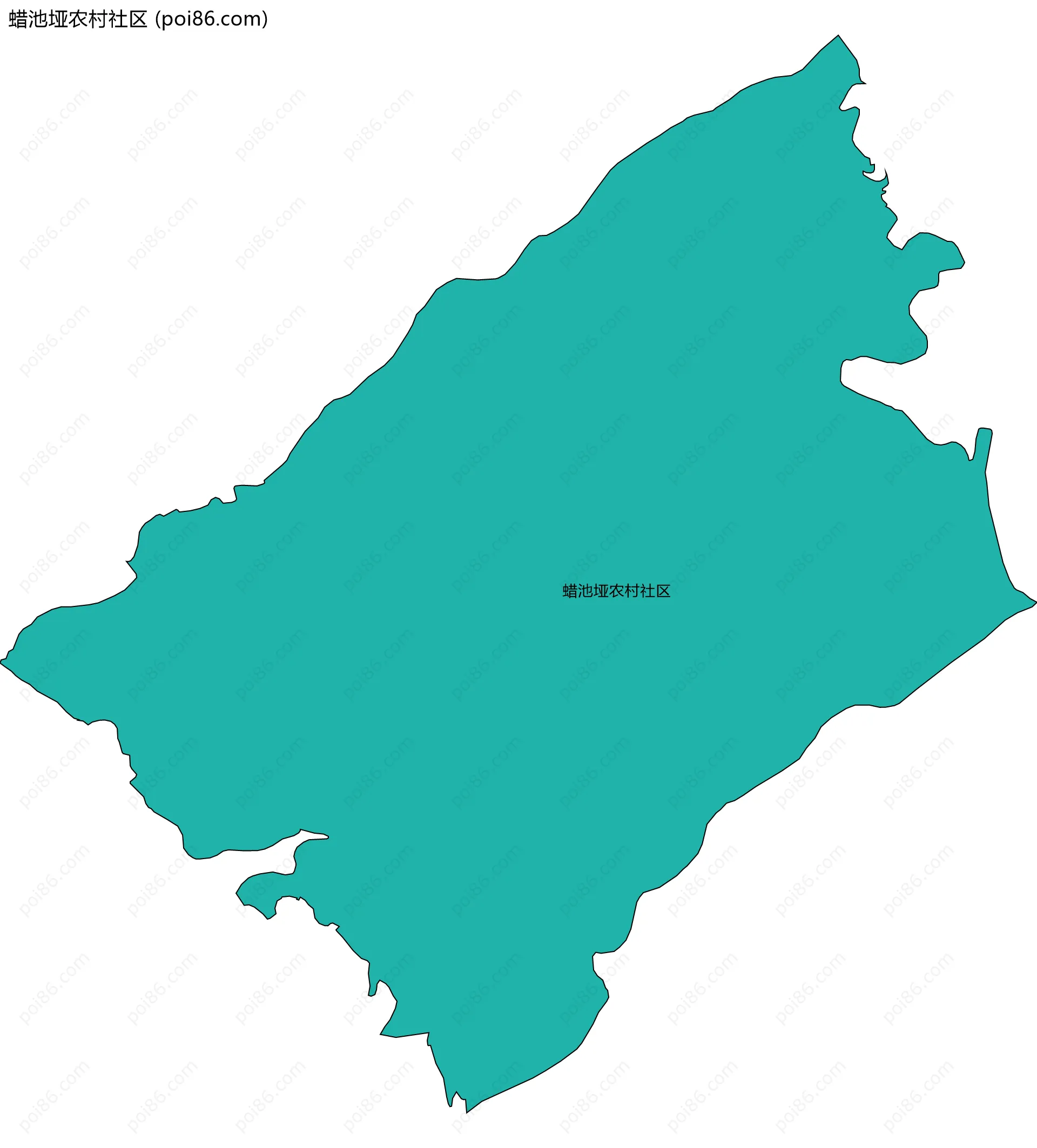 蜡池垭农村社区边界地图