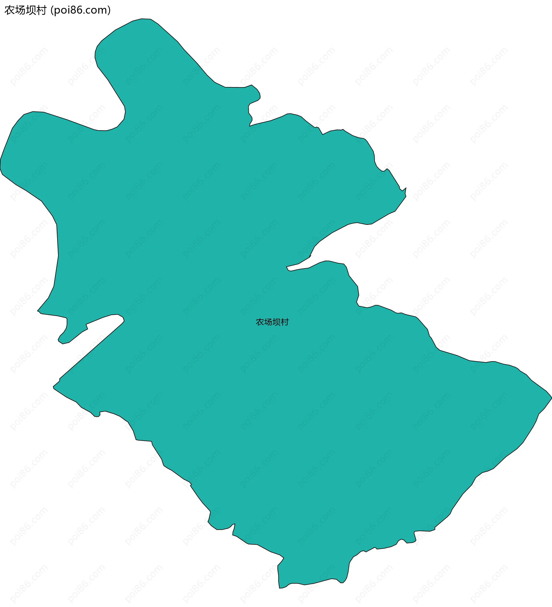 农场坝村边界地图