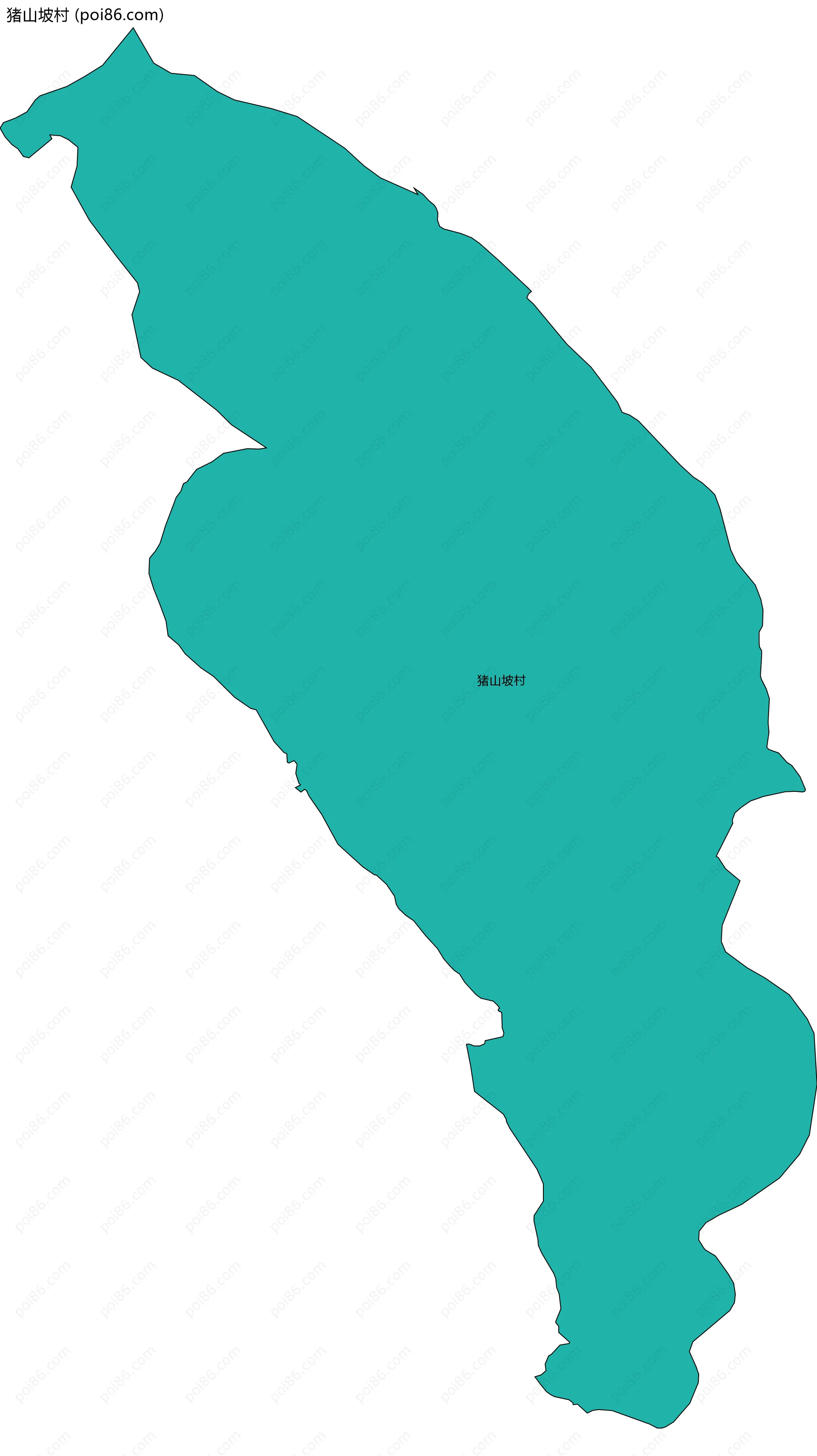 猪山坡村边界地图