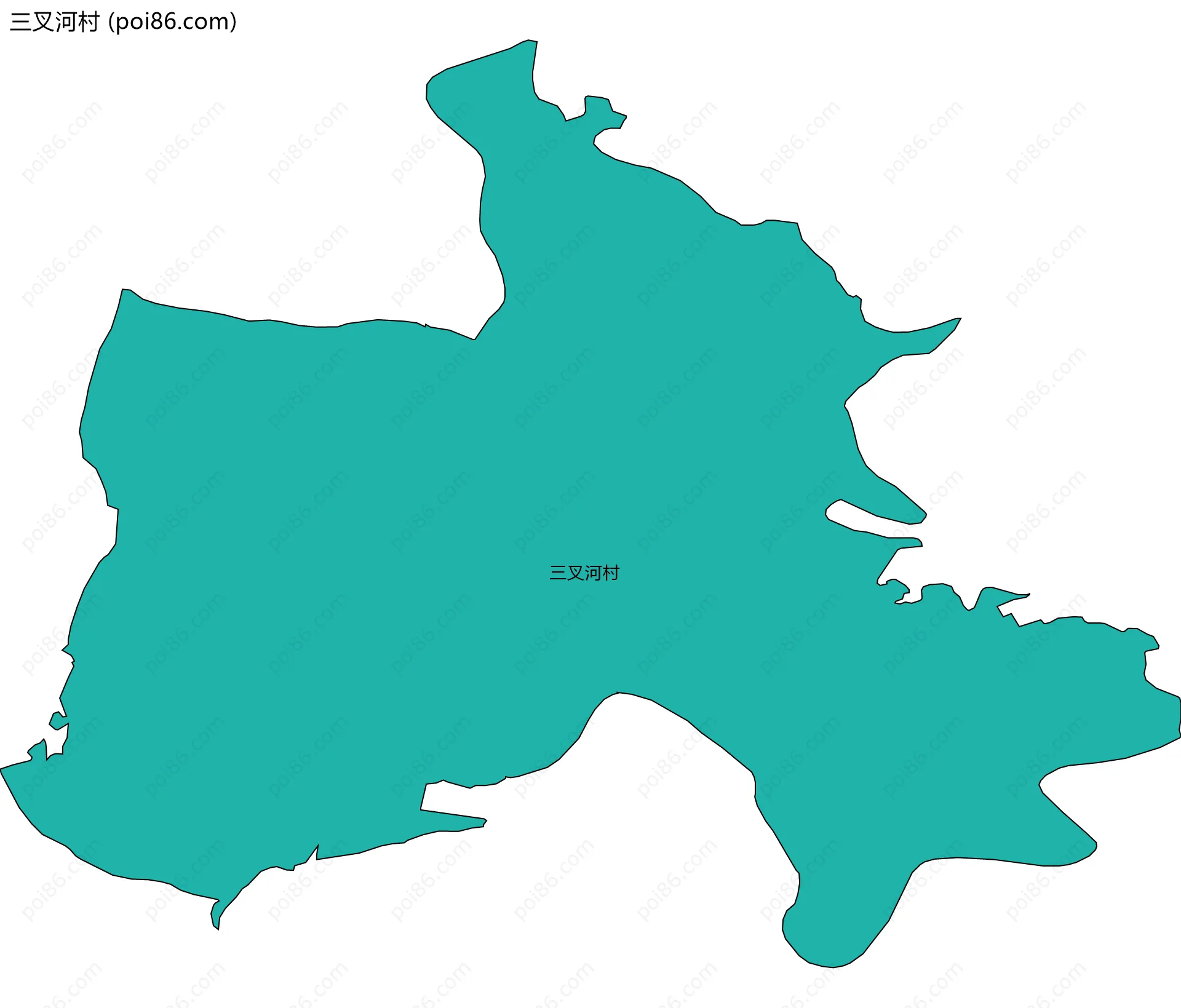 三叉河村边界地图