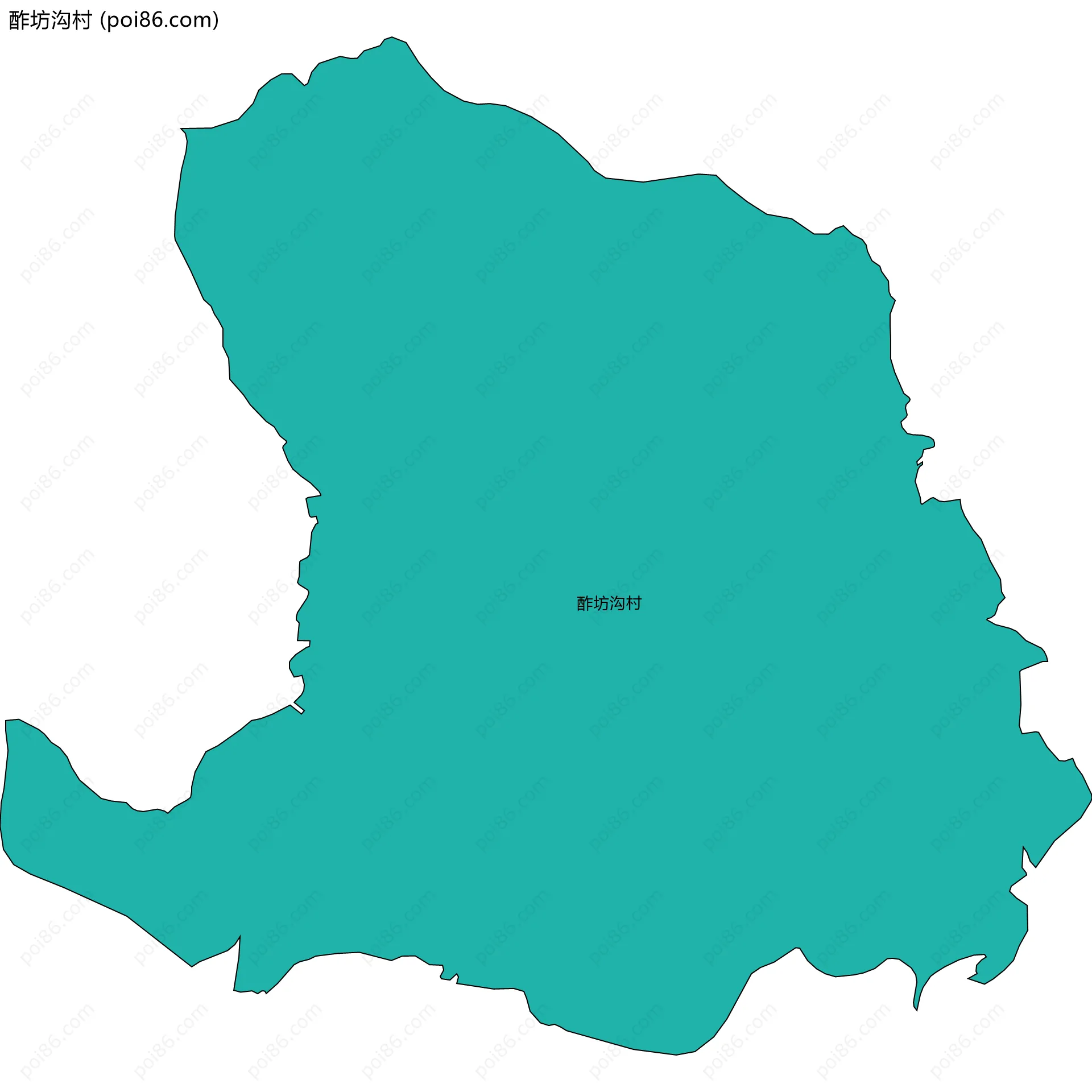 酢坊沟村边界地图