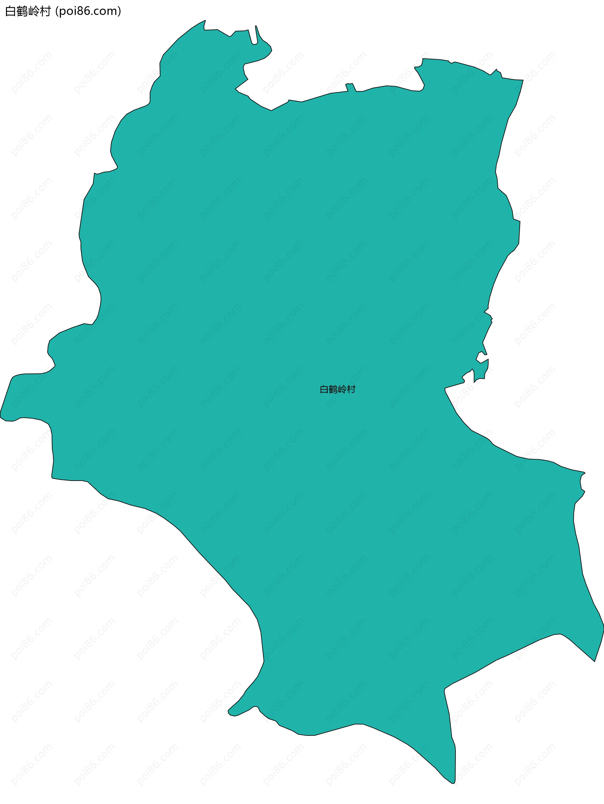 白鹤岭村边界地图