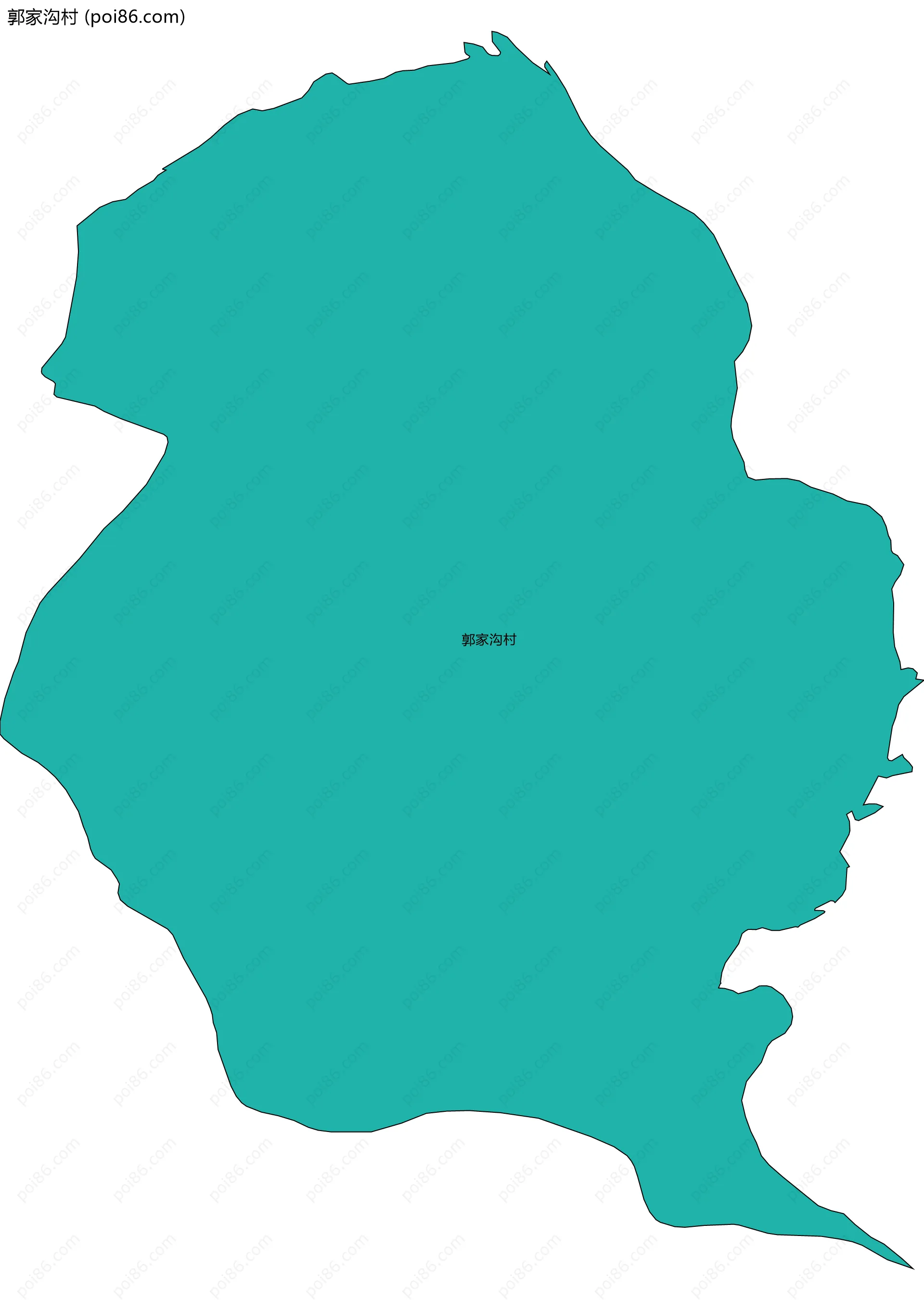 郭家沟村边界地图