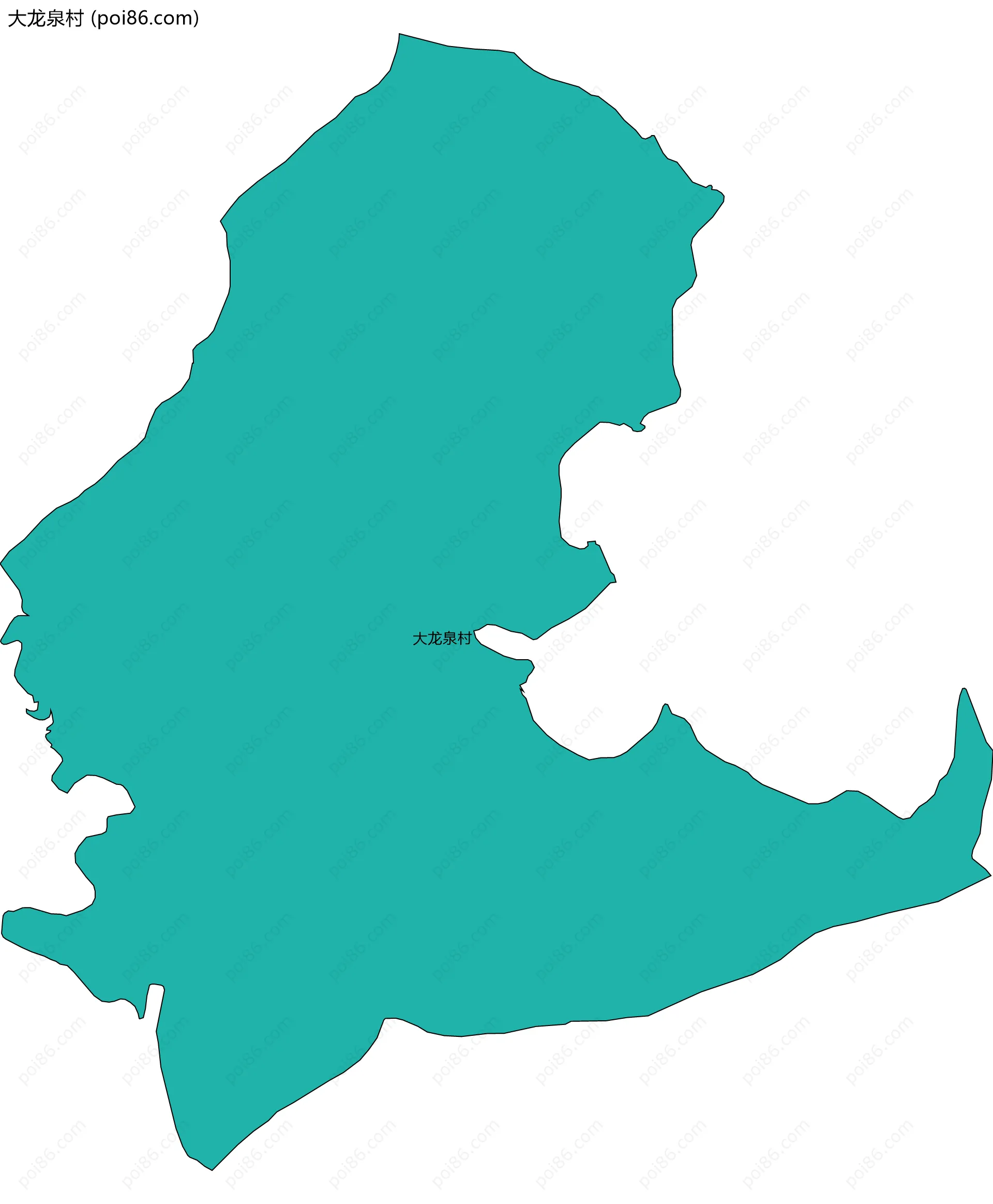 大龙泉村边界地图