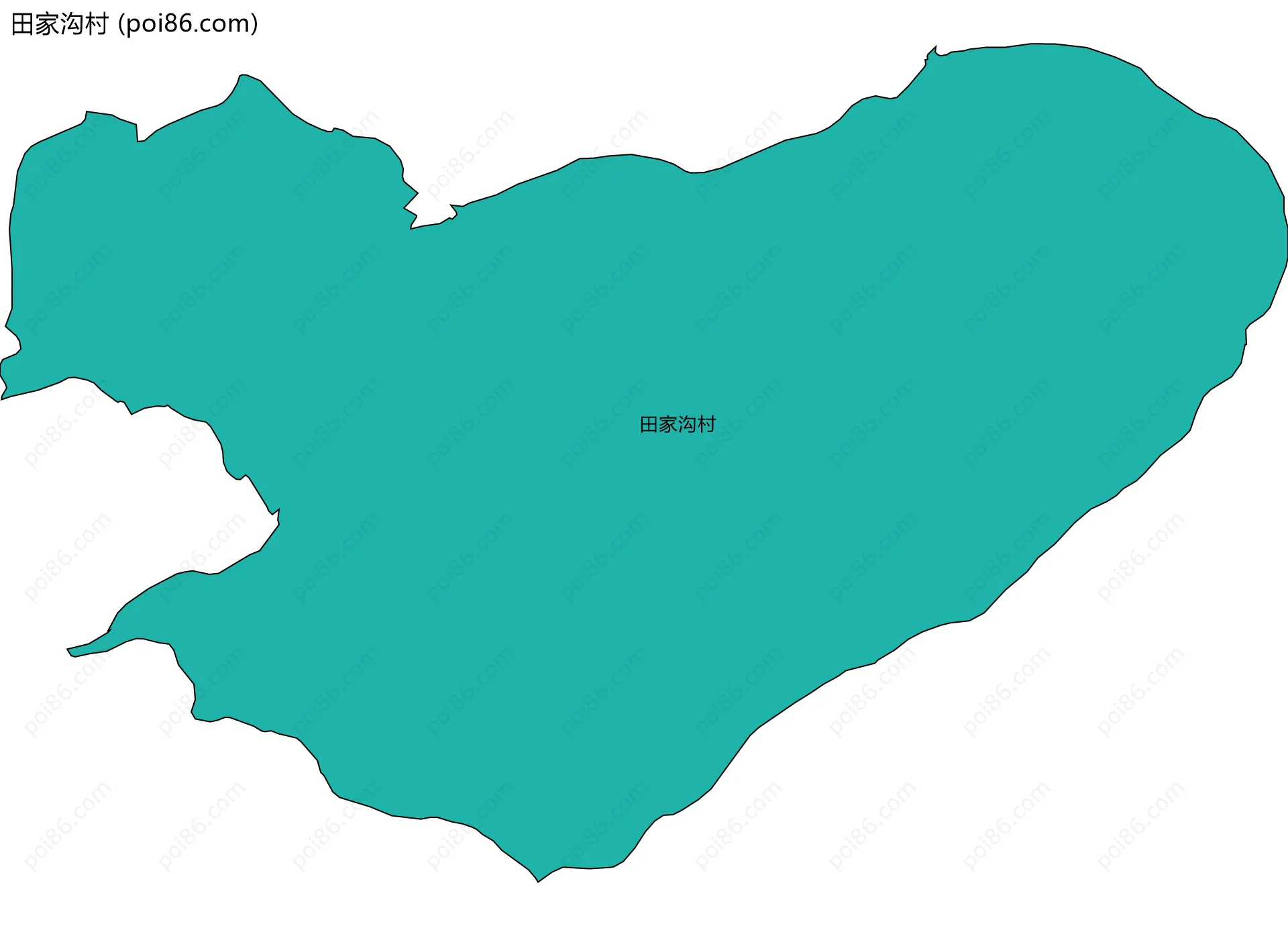 田家沟村边界地图