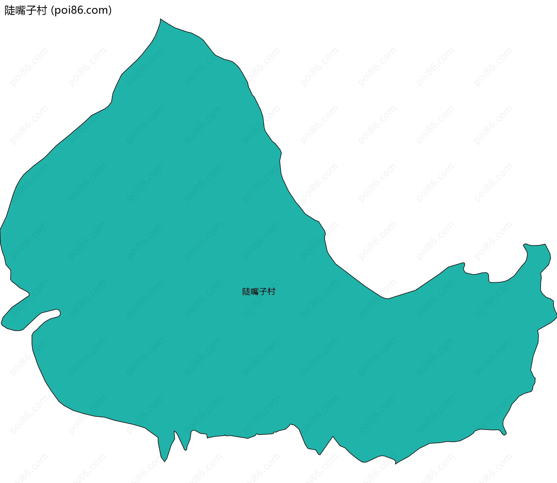 陡嘴子村边界地图