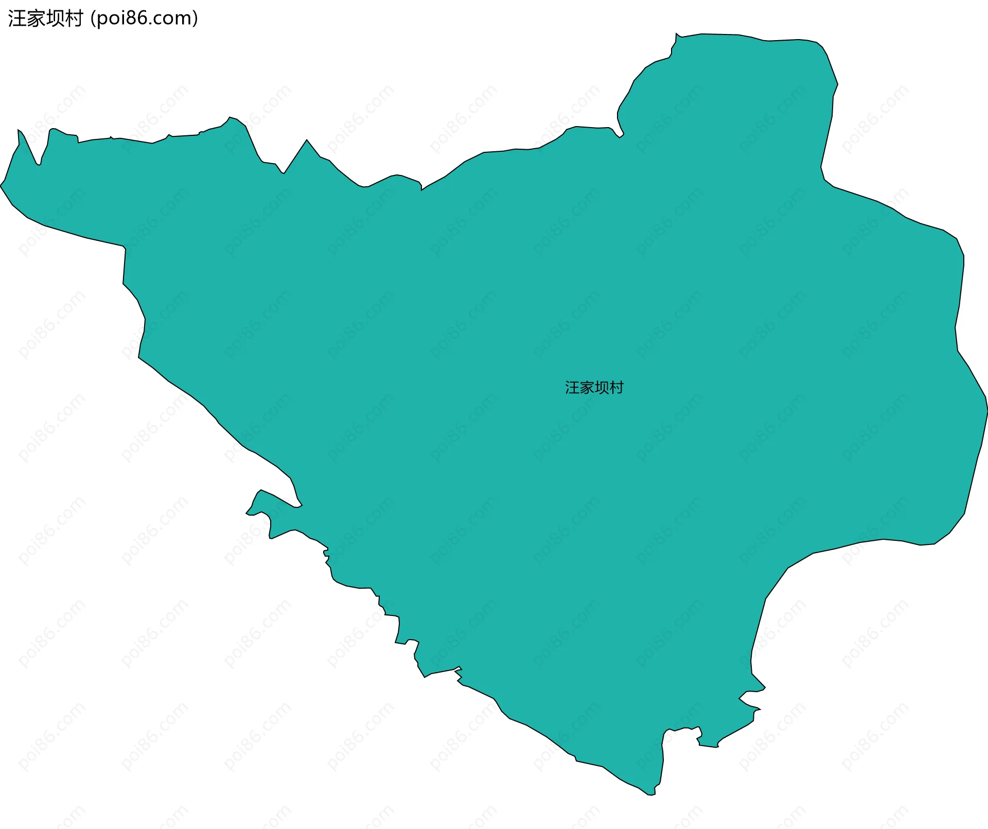 汪家坝村边界地图