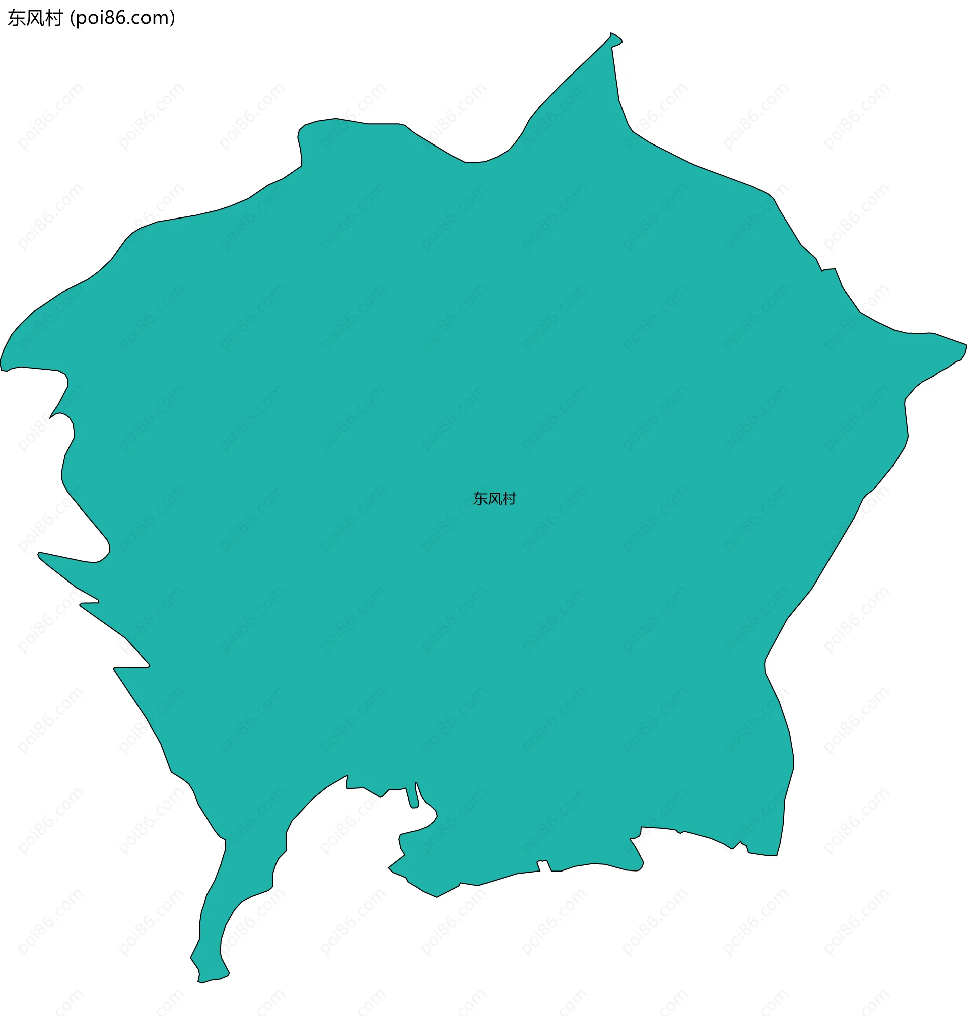 东风村边界地图