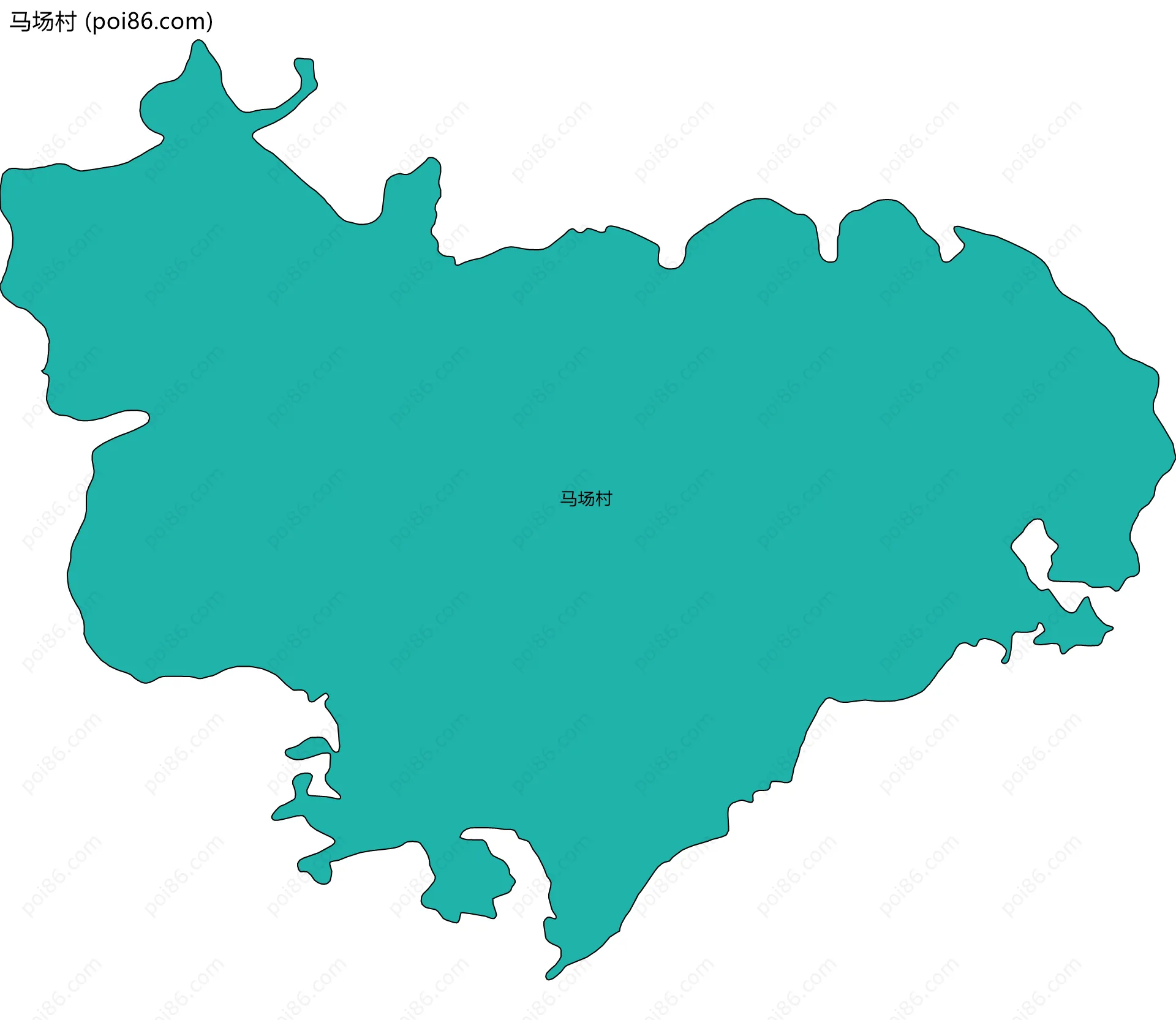 马场村边界地图