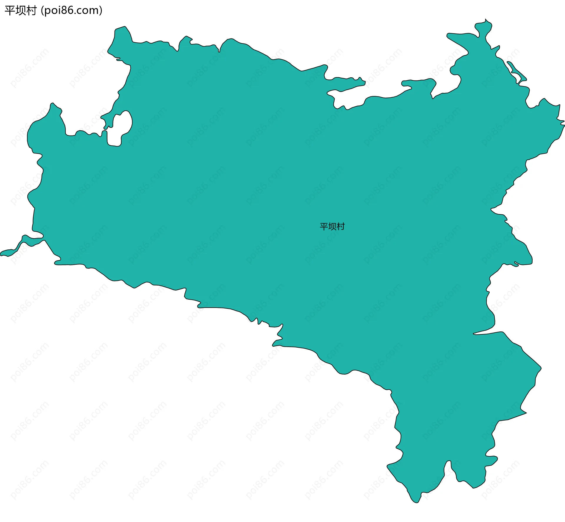 平坝村边界地图