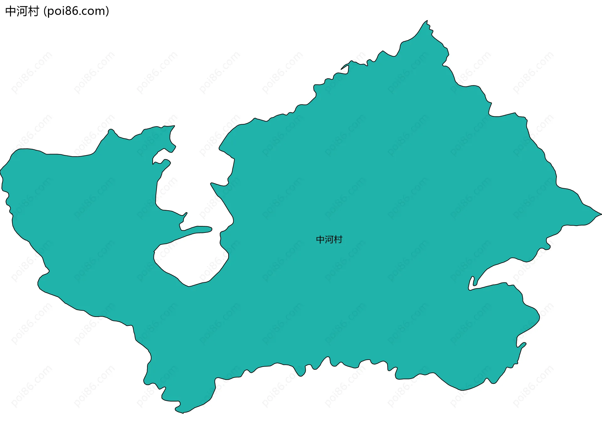 中河村边界地图