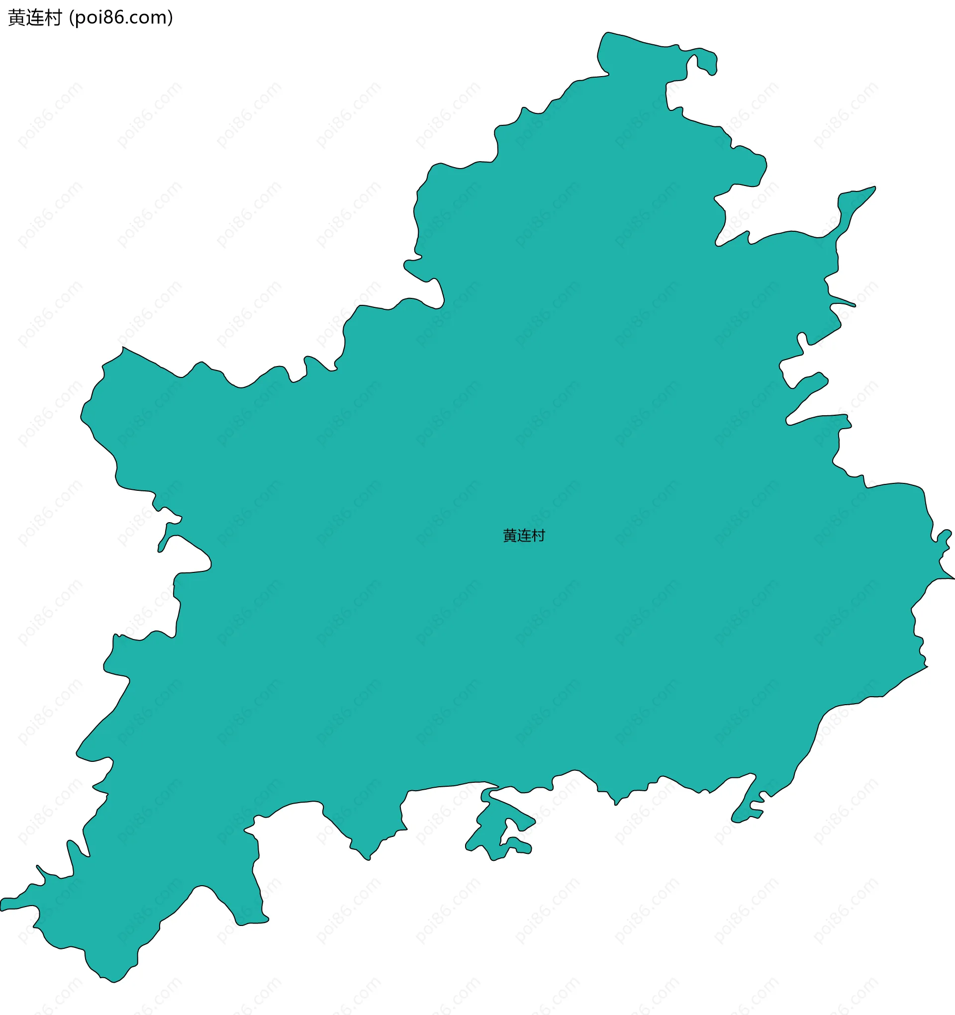 黄连村边界地图