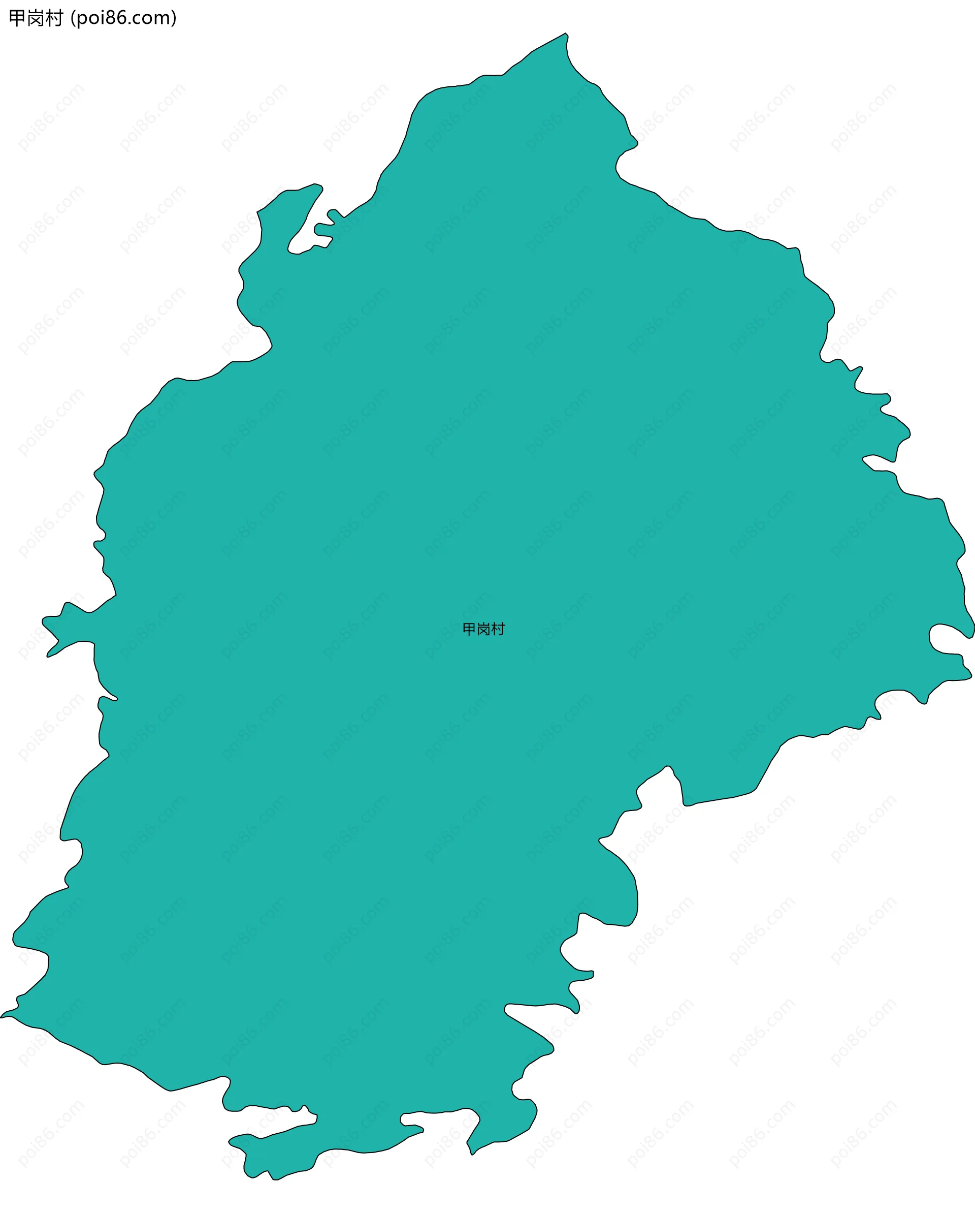 甲岗村边界地图