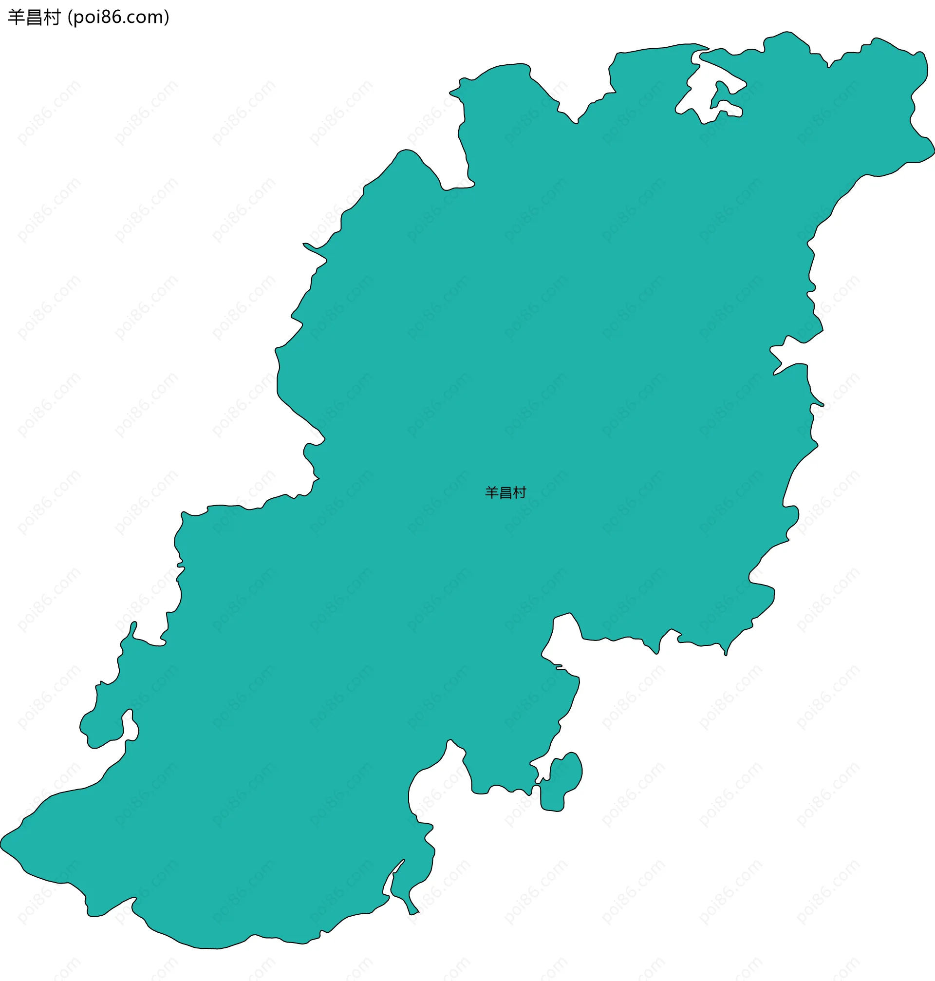 羊昌村边界地图